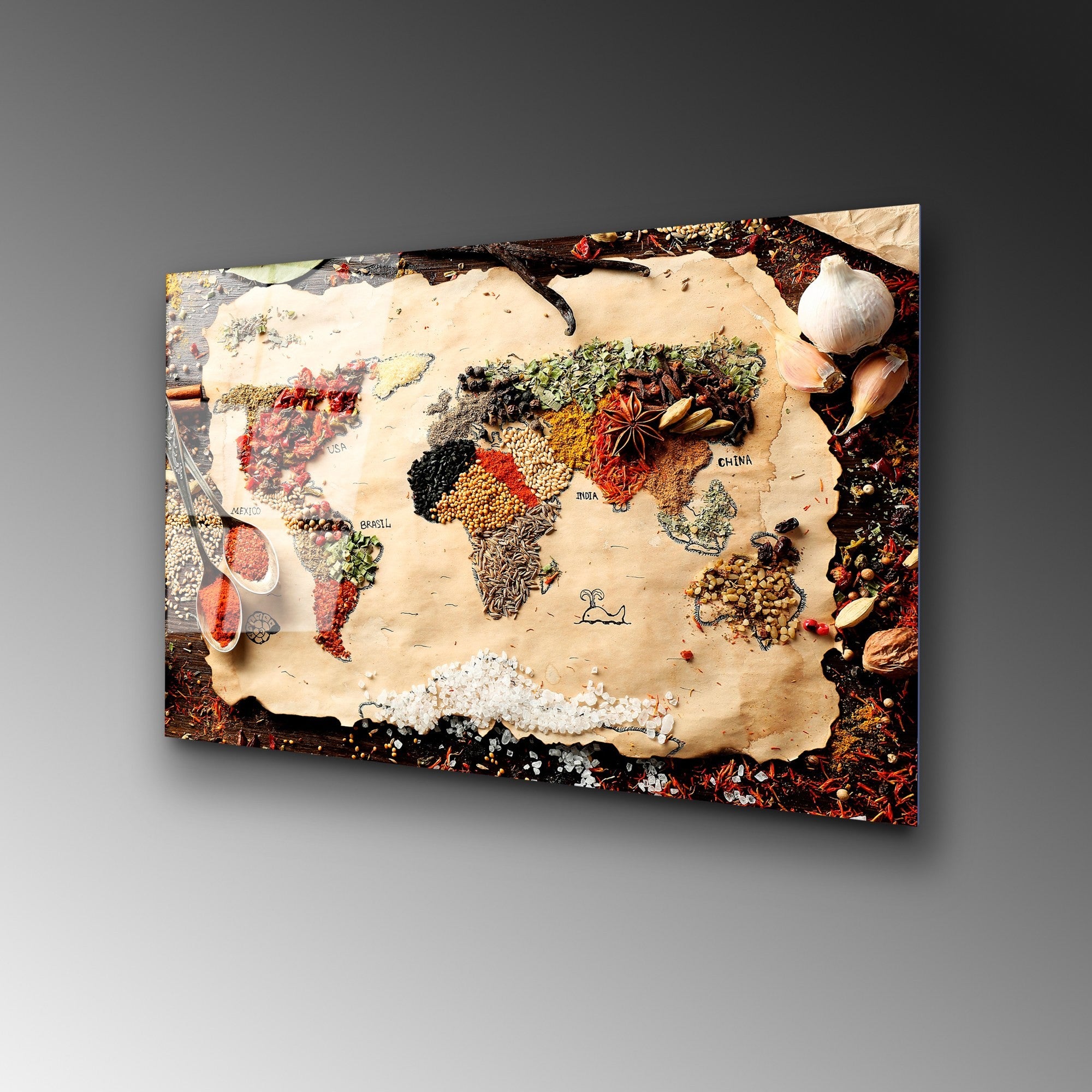 Quadro Decorativo em Vidro Temperado 4 mm UV-337, 50 x 70 cm, Multicolor (Ref. 123BZM1431)