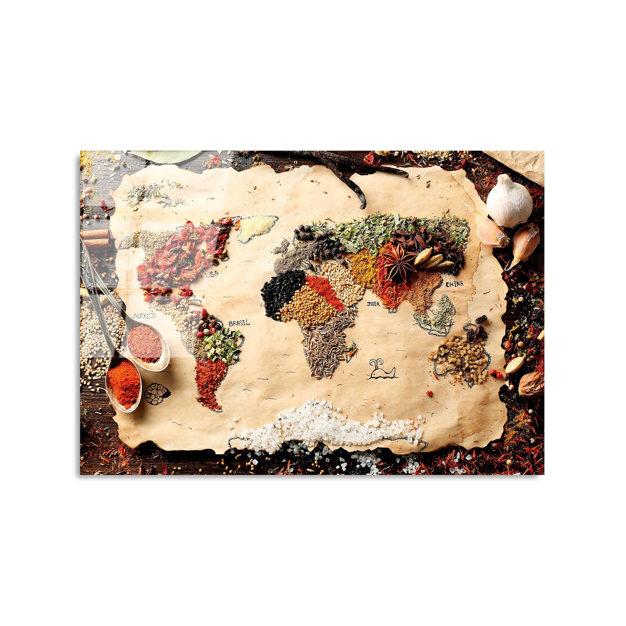 Quadro Decorativo em Vidro Temperado 4 mm UV-337, 50 x 70 cm, Multicolor (Ref. 123BZM1431)