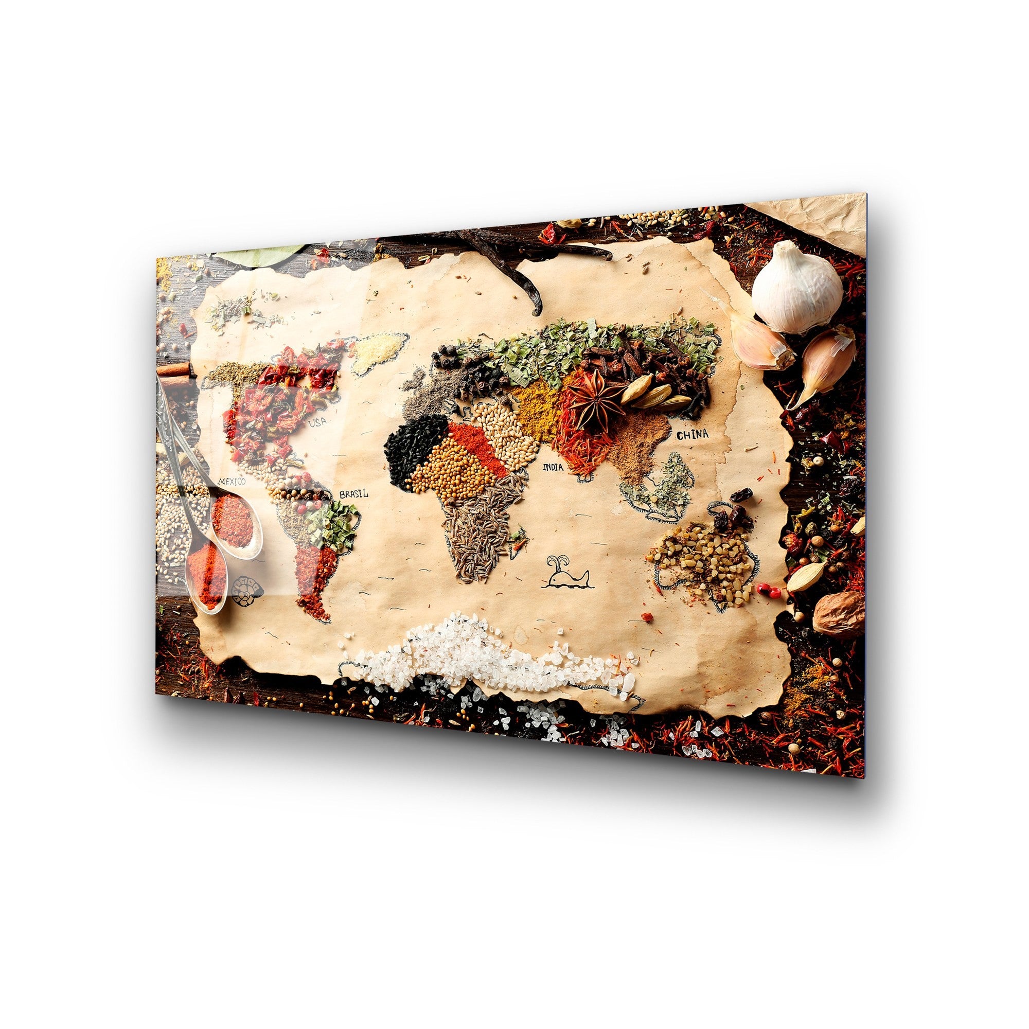 Quadro Decorativo em Vidro Temperado 4 mm UV-337, 50 x 70 cm, Multicolor (Ref. 123BZM1431)