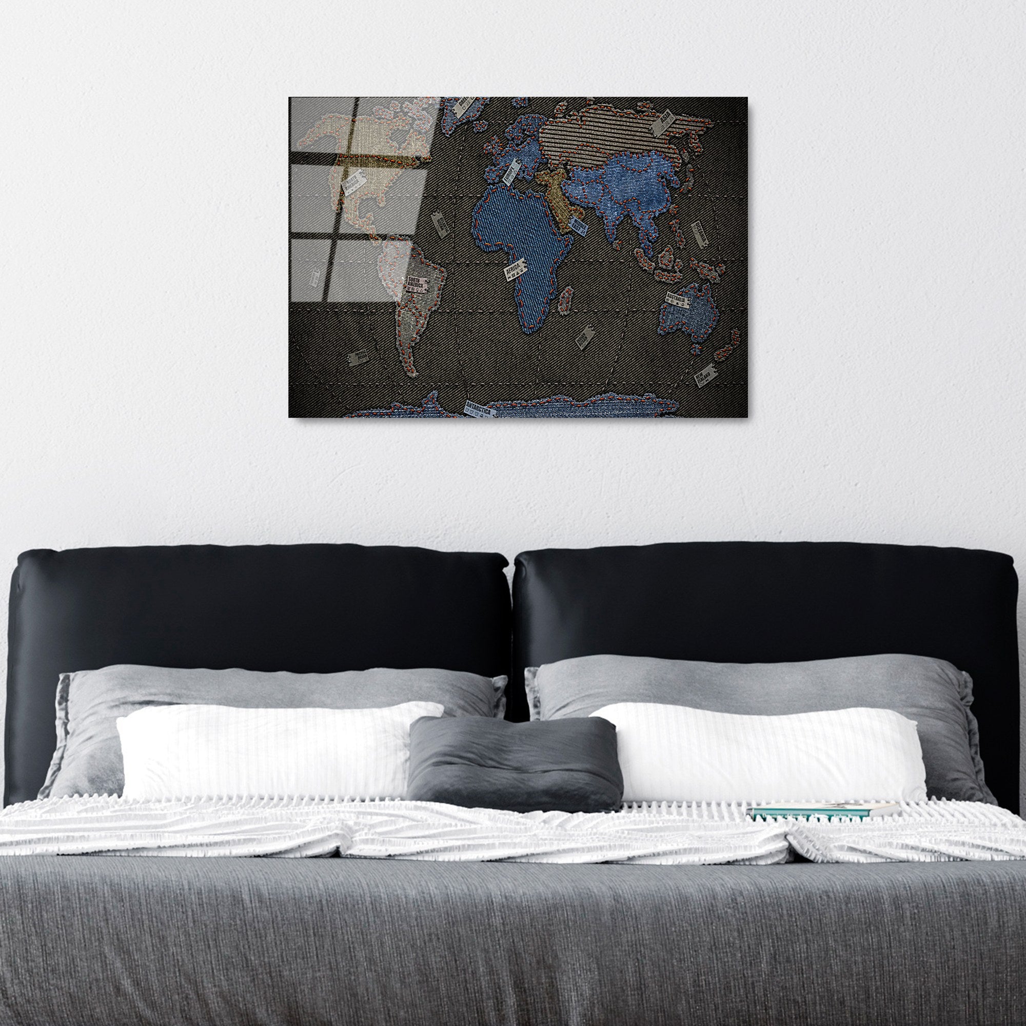 Quadro Decorativo em Vidro Temperado UV-338, Multicolor, 50 x 70 cm (4 mm)