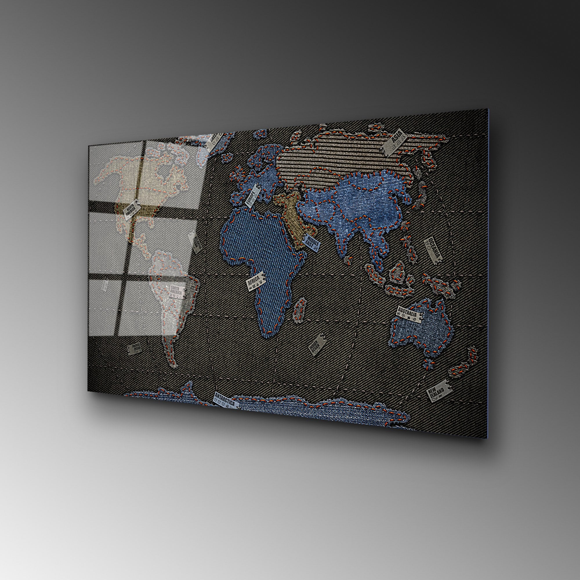 Quadro Decorativo em Vidro Temperado UV-338, Multicolor, 50 x 70 cm (4 mm)