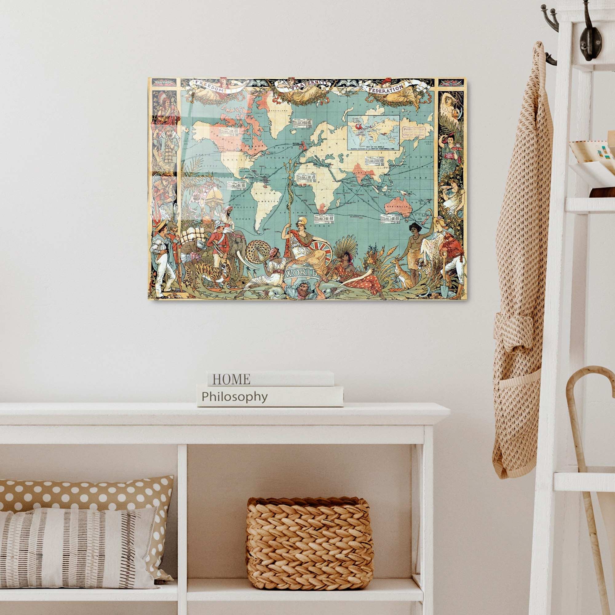 Quadro Decorativo em 100% Vidro Temperado UV-339, Multicolor, 50 x 70 cm (4 mm)