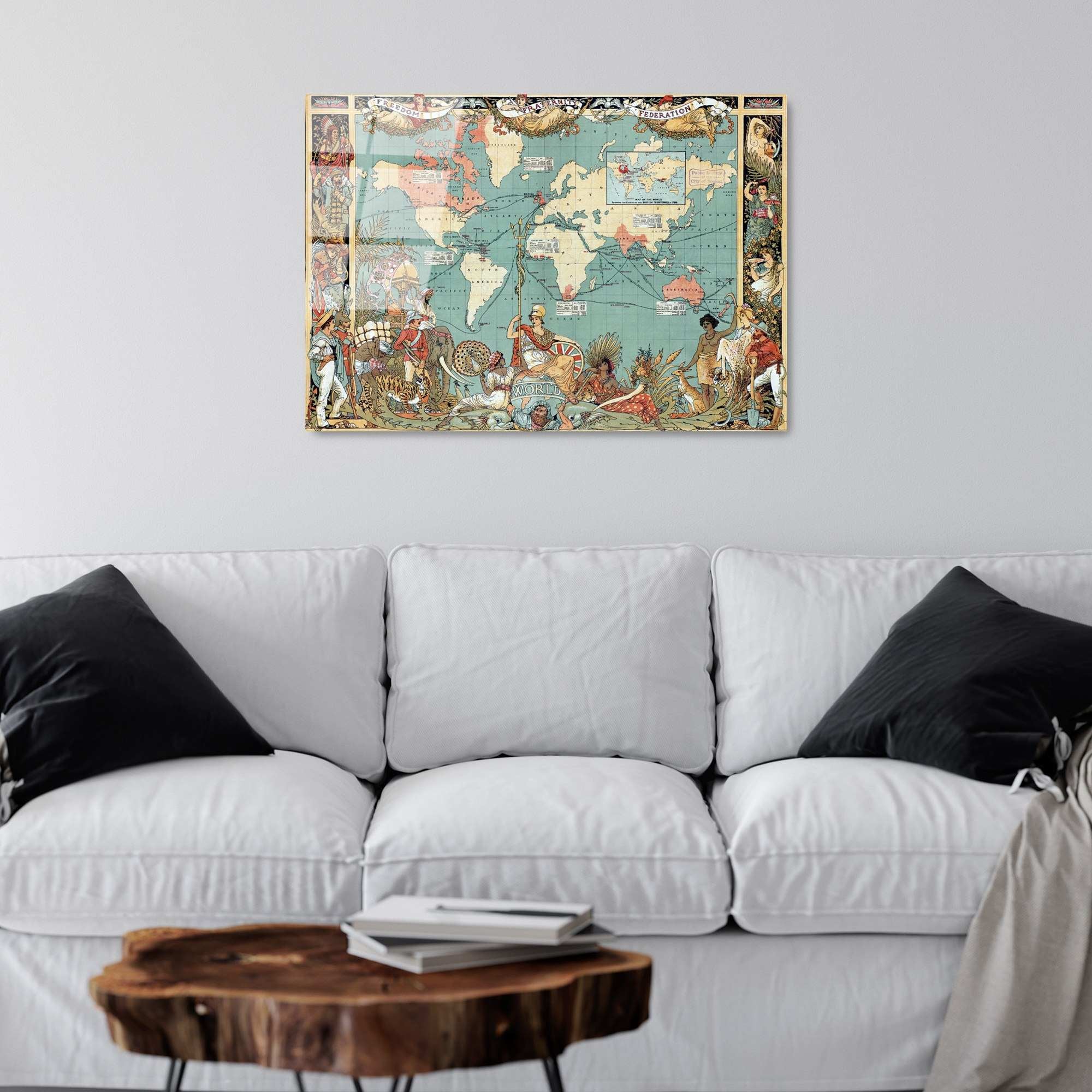 Quadro Decorativo em 100% Vidro Temperado UV-339, Multicolor, 50 x 70 cm (4 mm)