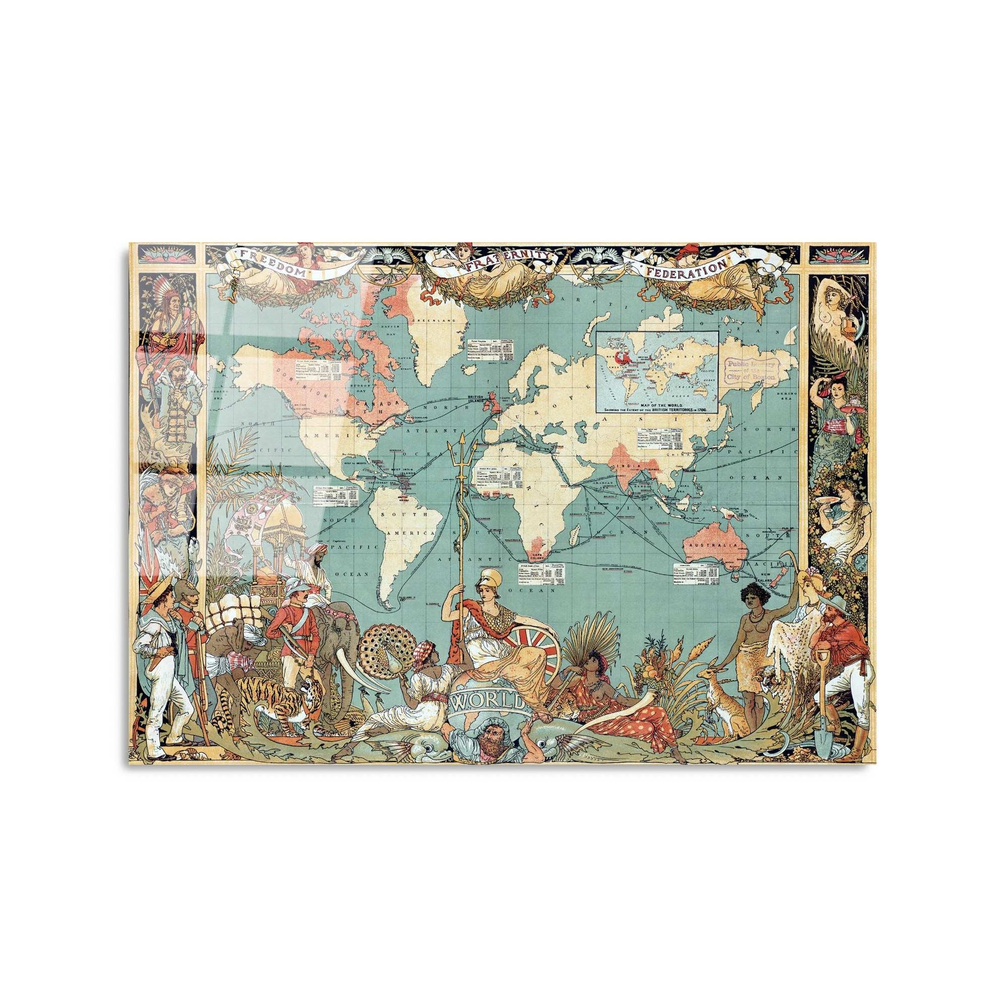 Quadro Decorativo em 100% Vidro Temperado UV-339, Multicolor, 50 x 70 cm (4 mm)