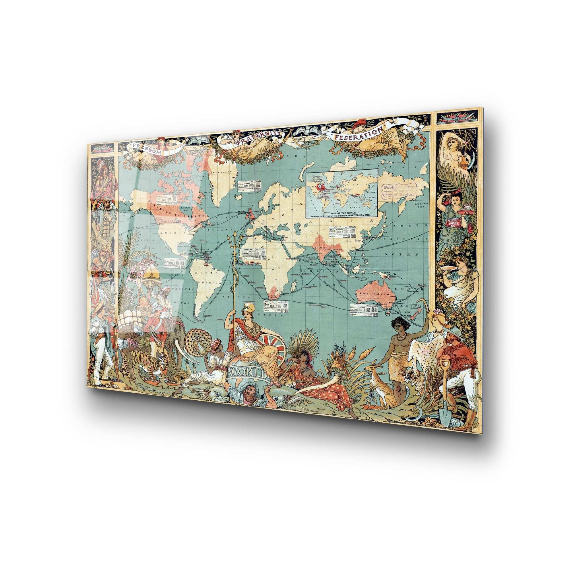 Quadro Decorativo em 100% Vidro Temperado UV-339, Multicolor, 50 x 70 cm (4 mm)