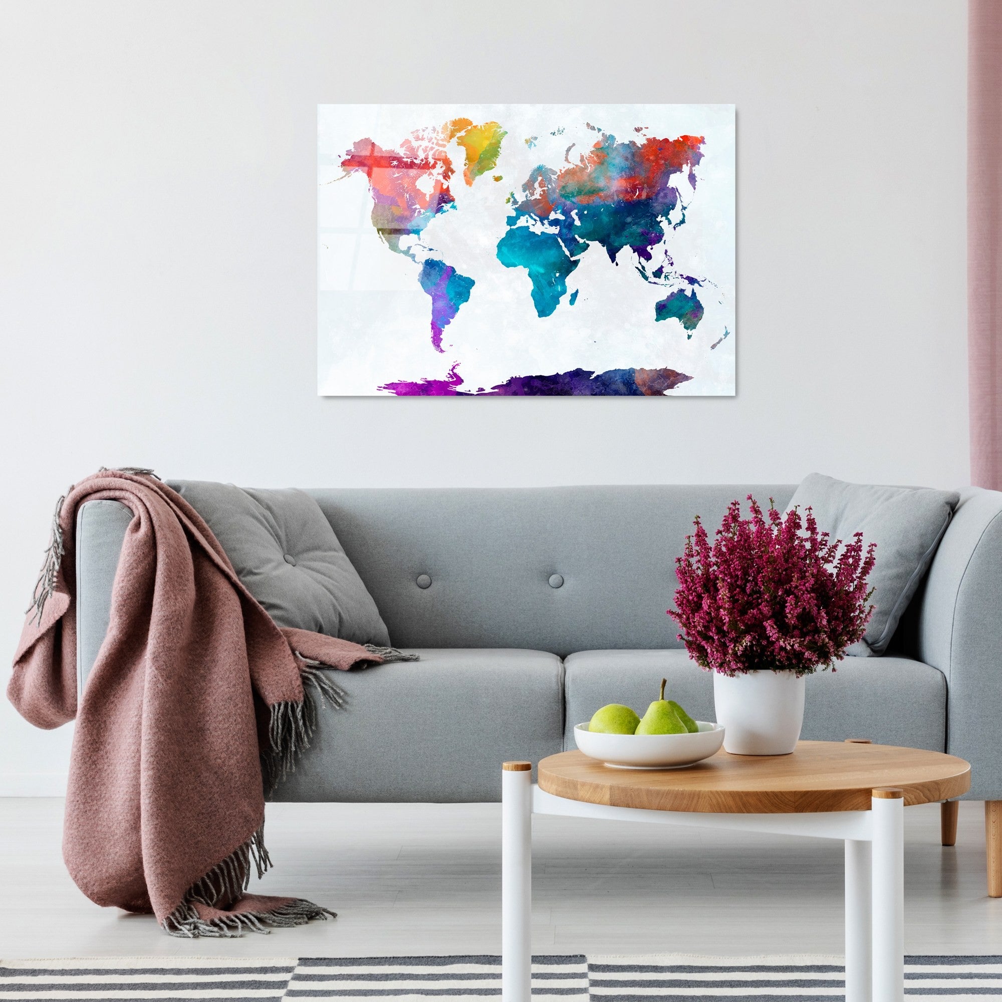 Quadro Decorativo em Vidro Temperado UV-340, Multicolor, 50 x 70 cm, 4 mm