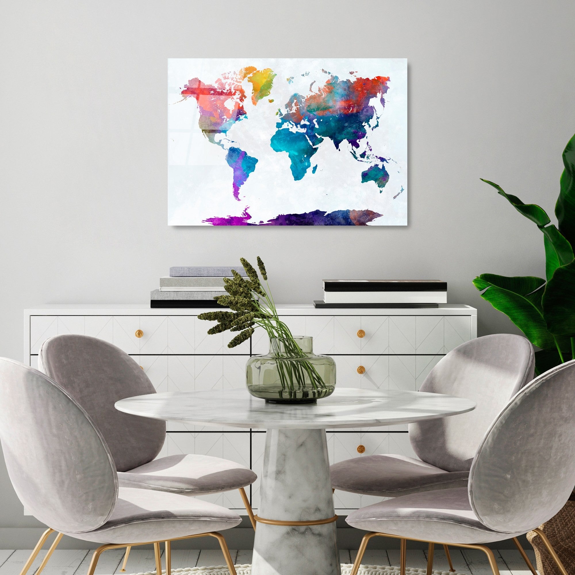 Quadro Decorativo em Vidro Temperado UV-340, Multicolor, 50 x 70 cm, 4 mm