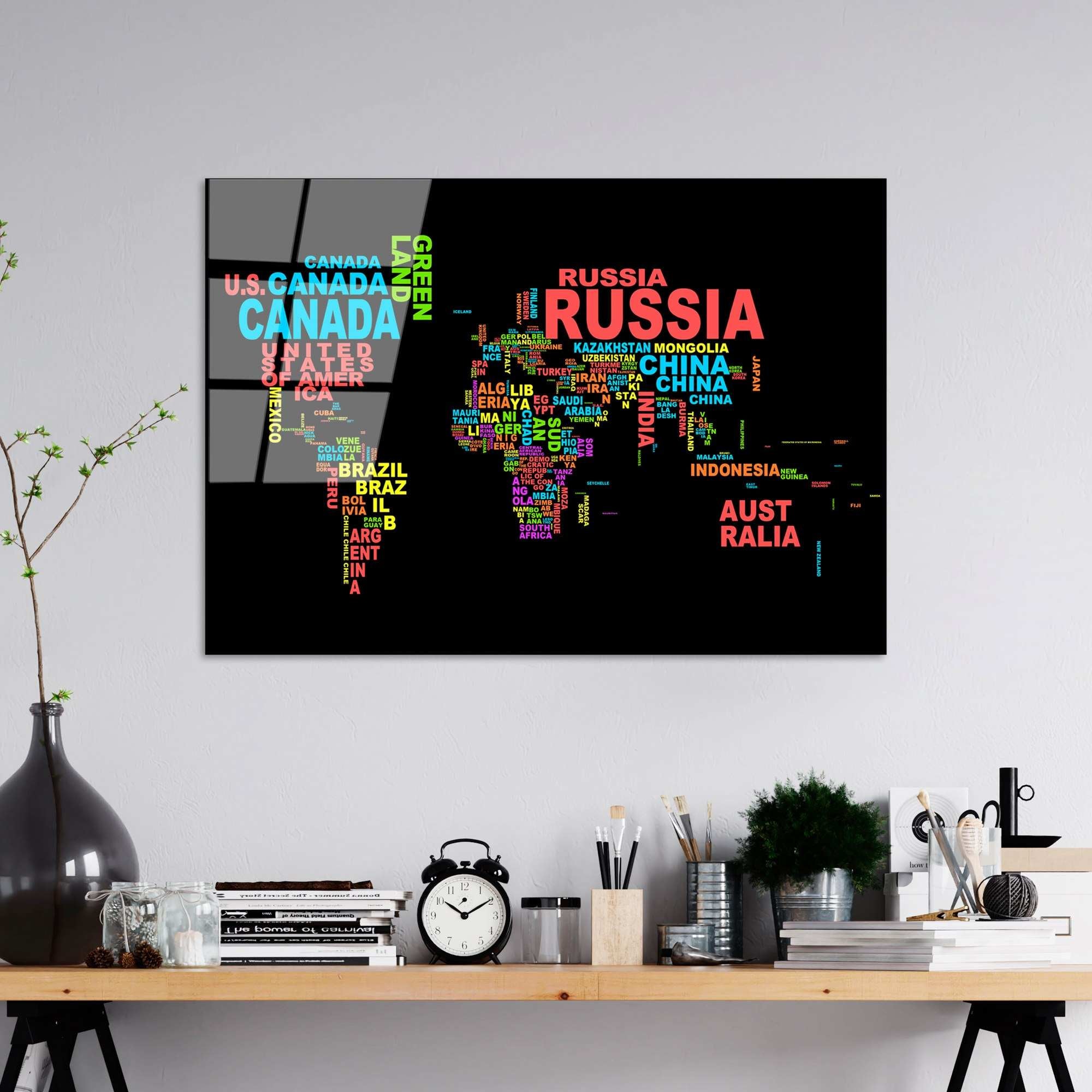 Quadro Decorativo 100% Vidro Temperado UV-341, Multicolor, 50 x 70 cm (4 mm)