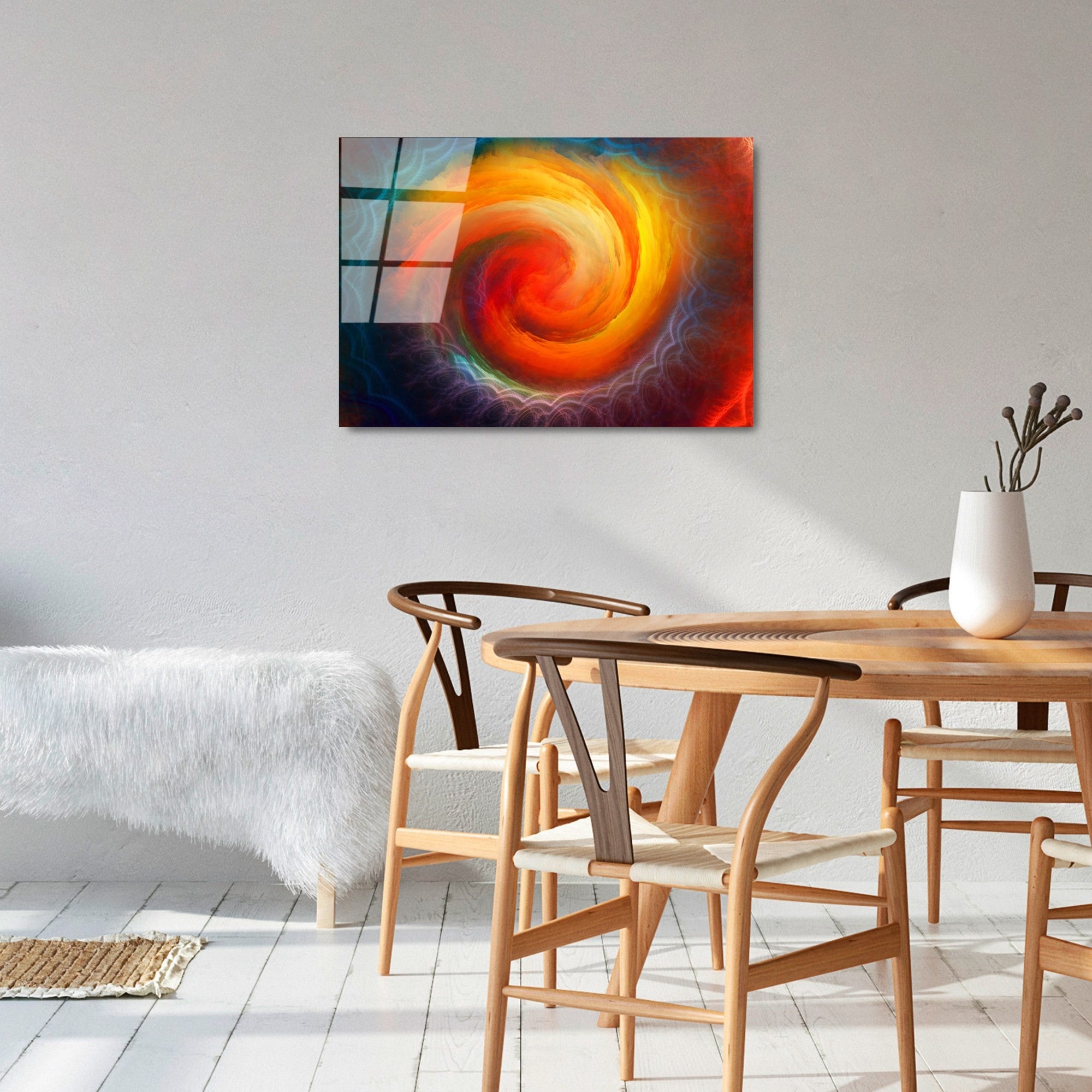 Quadro Decorativo em Vidro Temperado UV-343, 50 x 70 cm, Multicolor, 4 mm