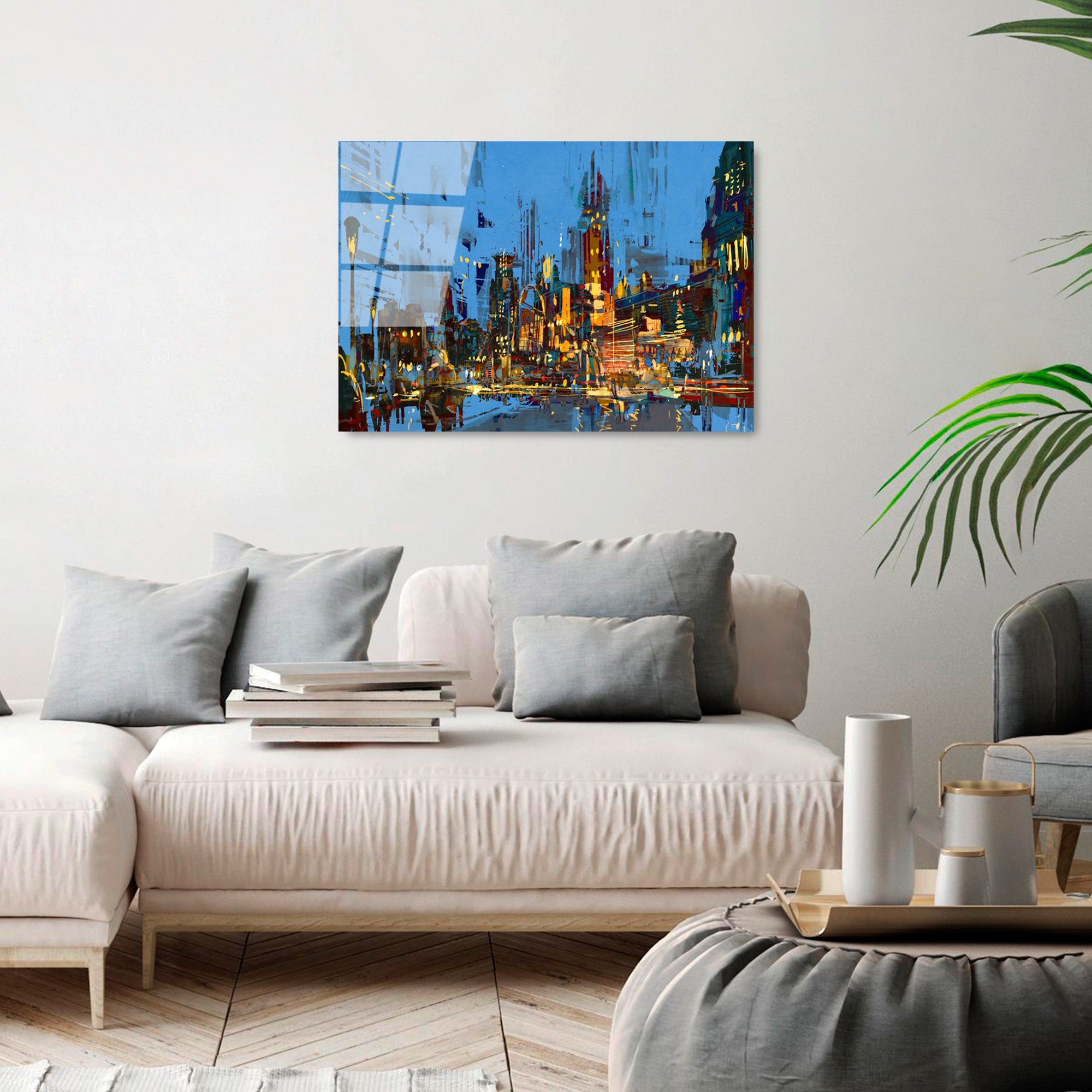 Quadro Decorativo em Vidro Temperado UV-345 50x70 cm, Multicolor, 4 mm