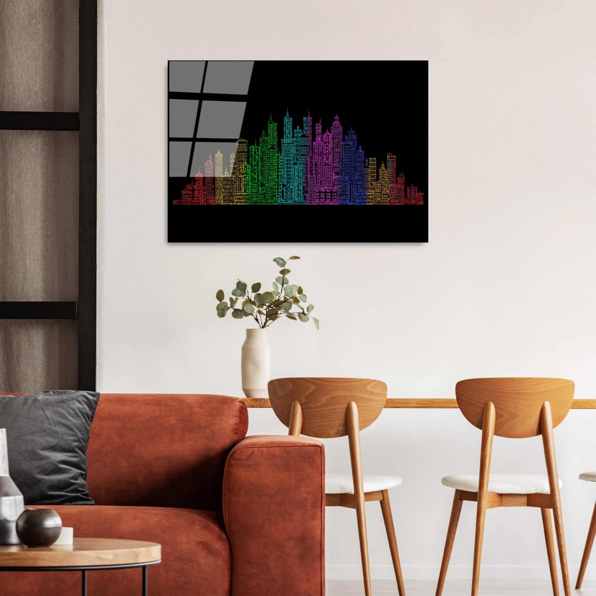 Quadro Decorativo em Vidro Temperado 4 mm (50 x 70 cm) Multicolor – UV-349