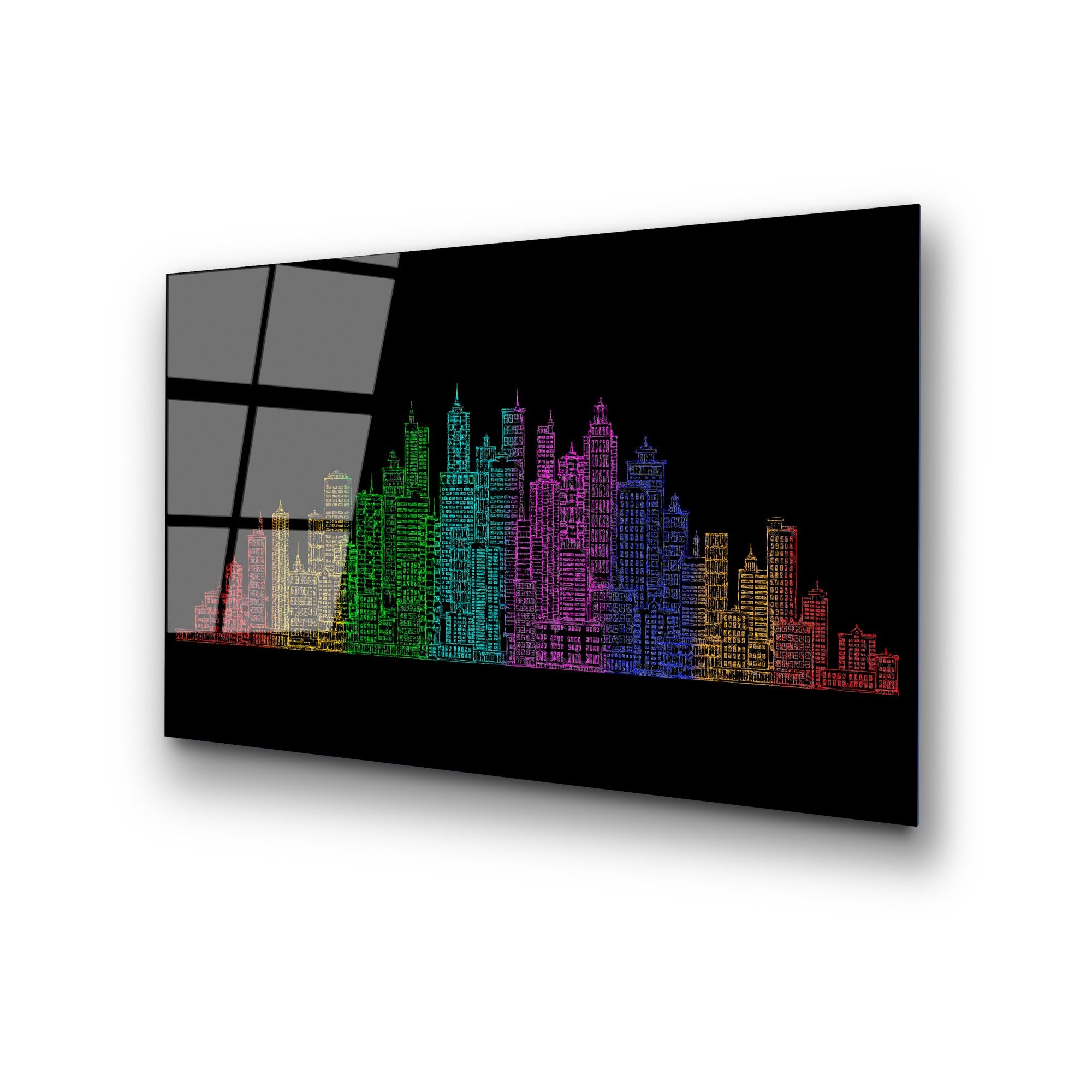 Quadro Decorativo em Vidro Temperado 4 mm (50 x 70 cm) Multicolor – UV-349