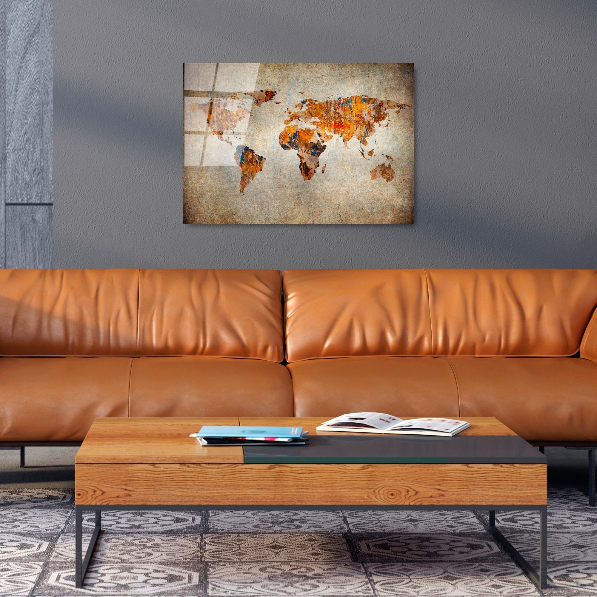 Quadro Decorativo em Vidro Temperado 100% 50x70 cm, Multicolor – UV-354