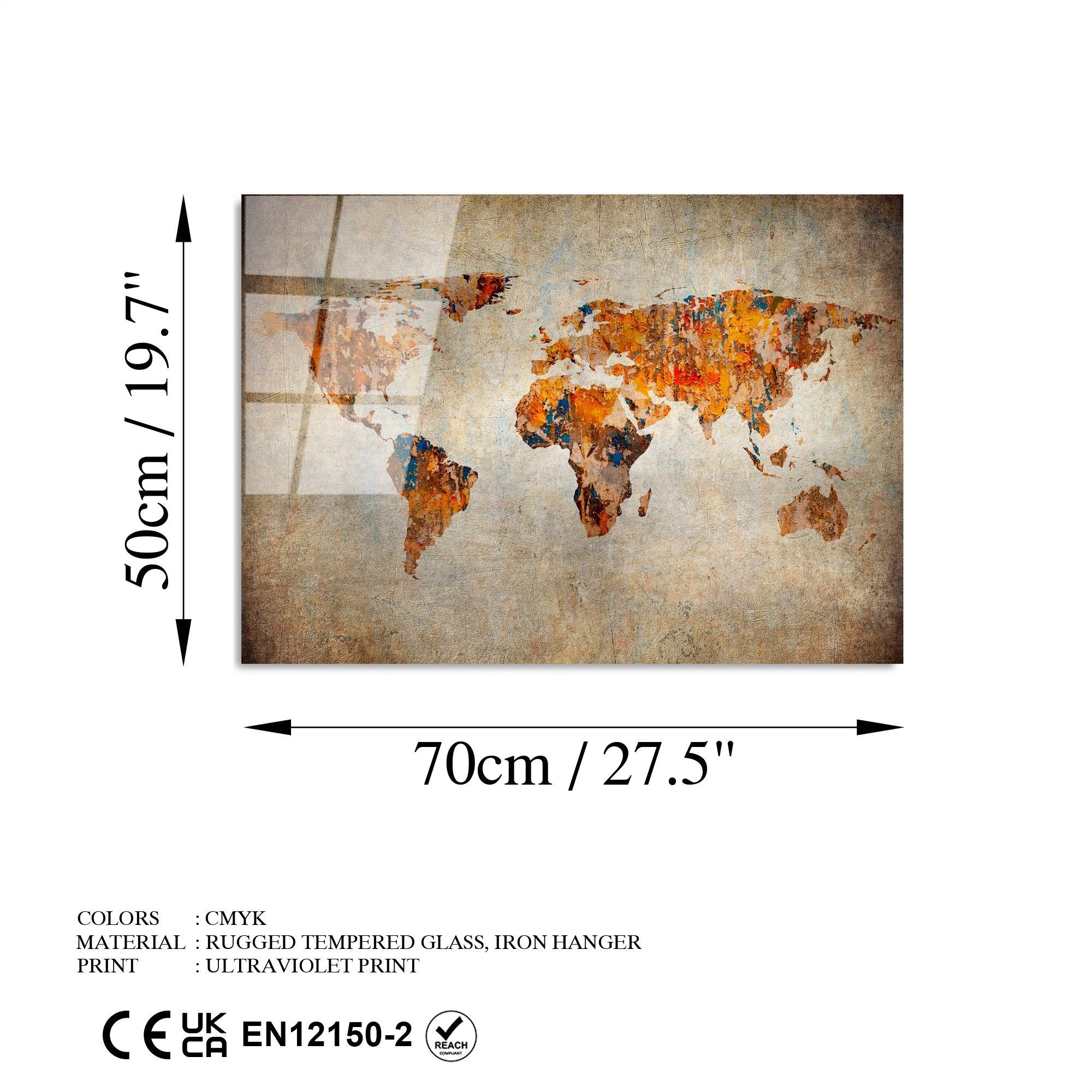 Quadro Decorativo em Vidro Temperado 100% 50x70 cm, Multicolor – UV-354