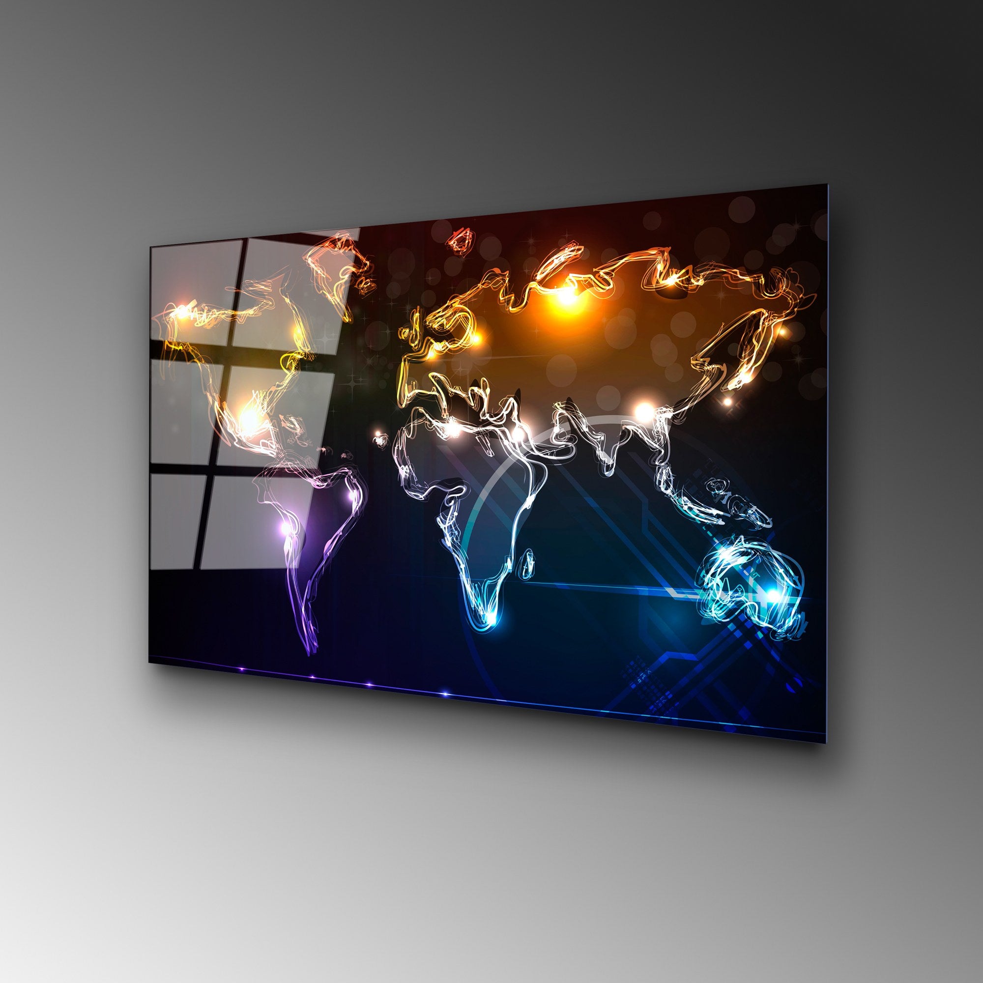 Quadro Decorativo em Vidro Temperado UV-357, 50 x 70 cm, Multicolorido, 4 mm