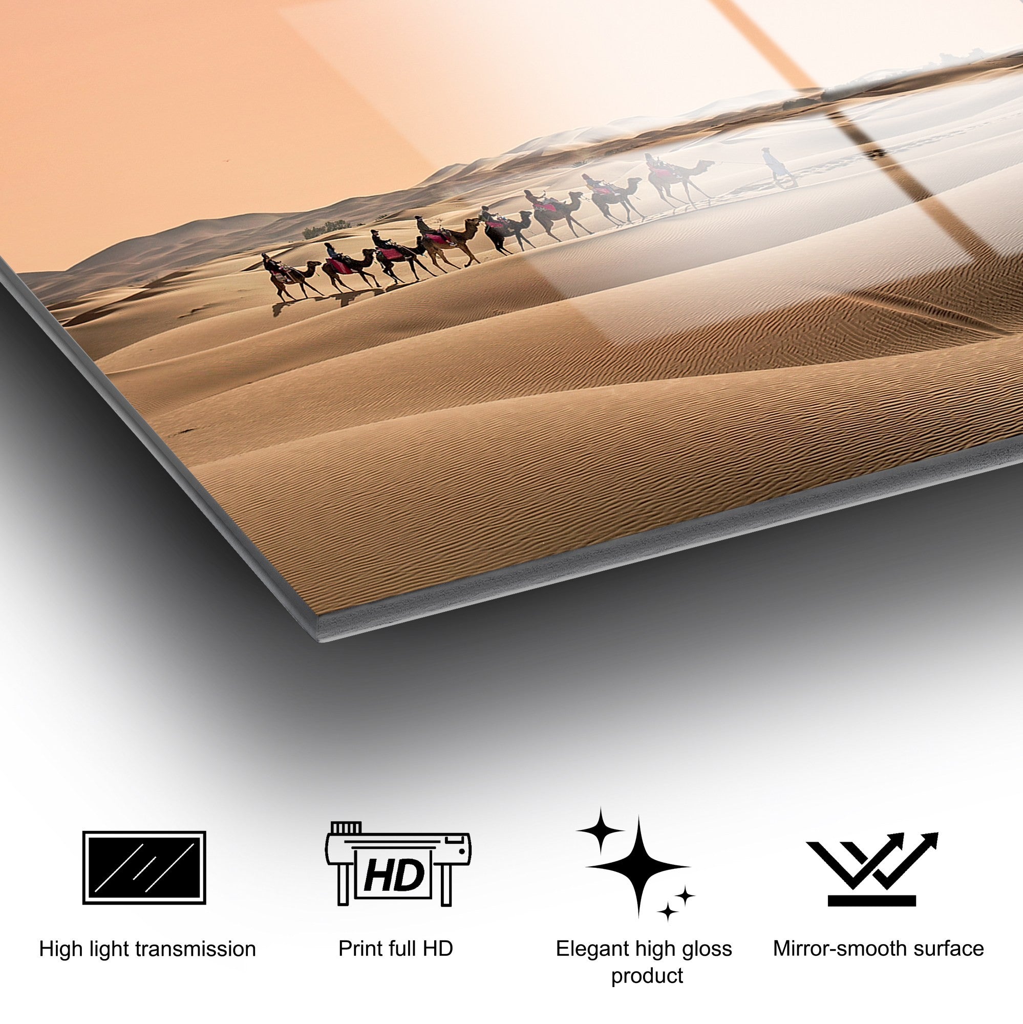 Quadro Decorativo em Vidro Temperado UV-361, Multicolor, 50 x 70 cm (4 mm)