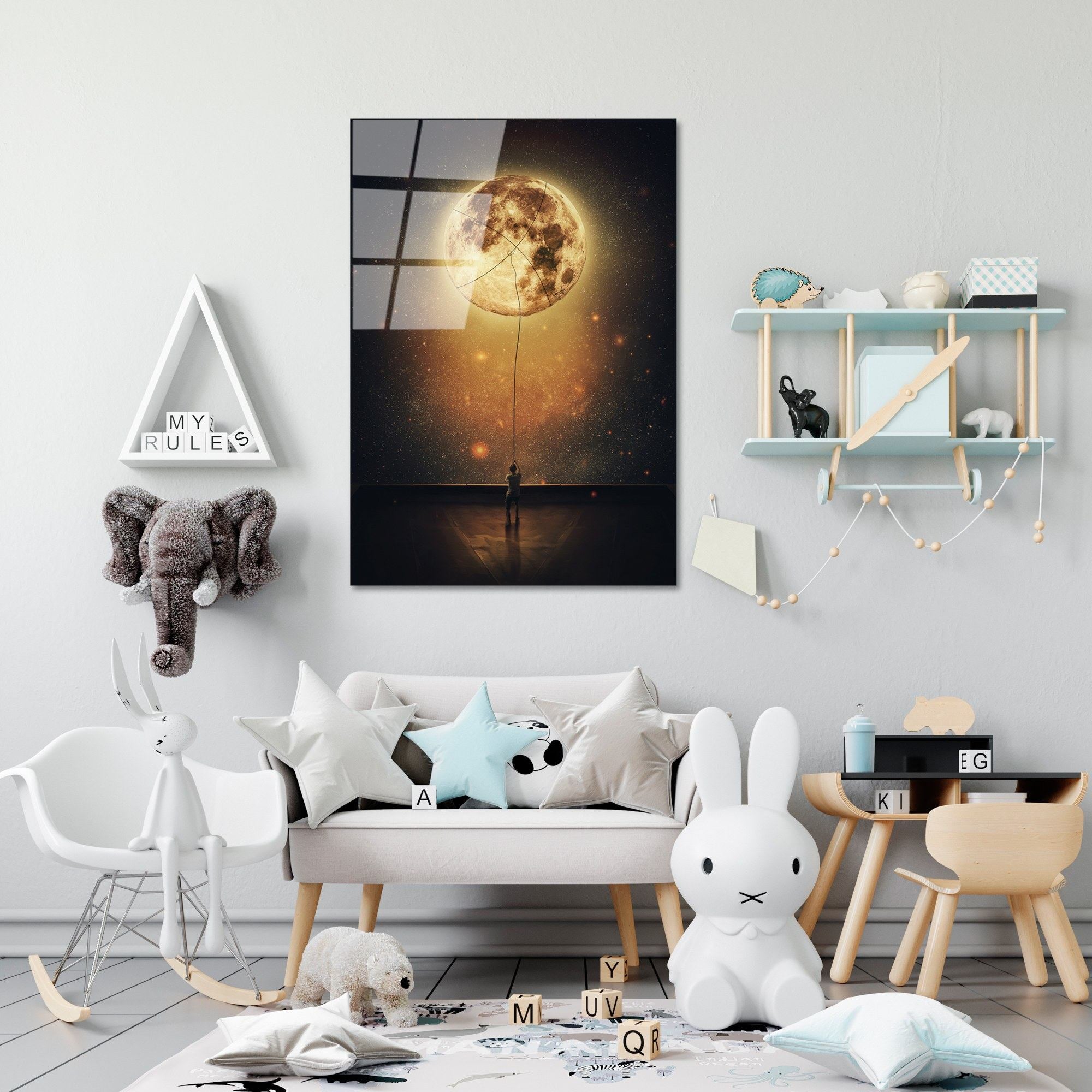 Quadro Decorativo em Vidro Temperado 4 mm UV-362, Multicor, 50 x 70 cm