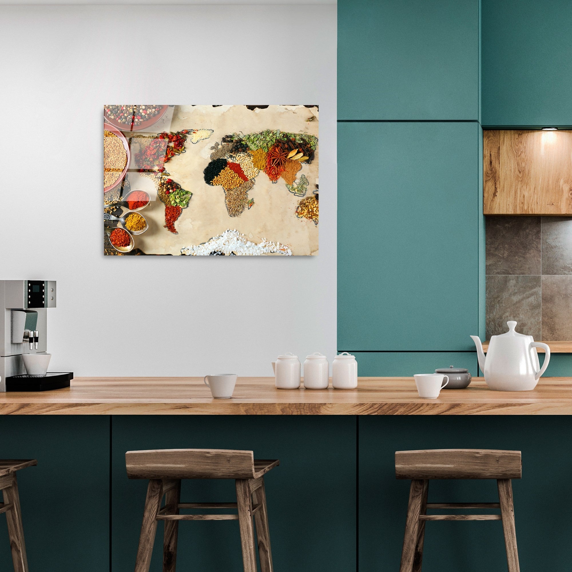 Quadro Decorativo em Vidro Temperado UV-365, 50 x 70 cm, Multicolor, 4 mm