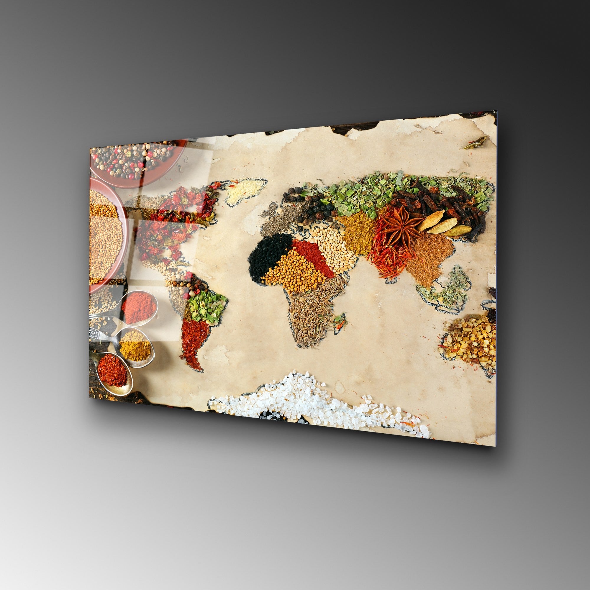 Quadro Decorativo em Vidro Temperado UV-365, 50 x 70 cm, Multicolor, 4 mm