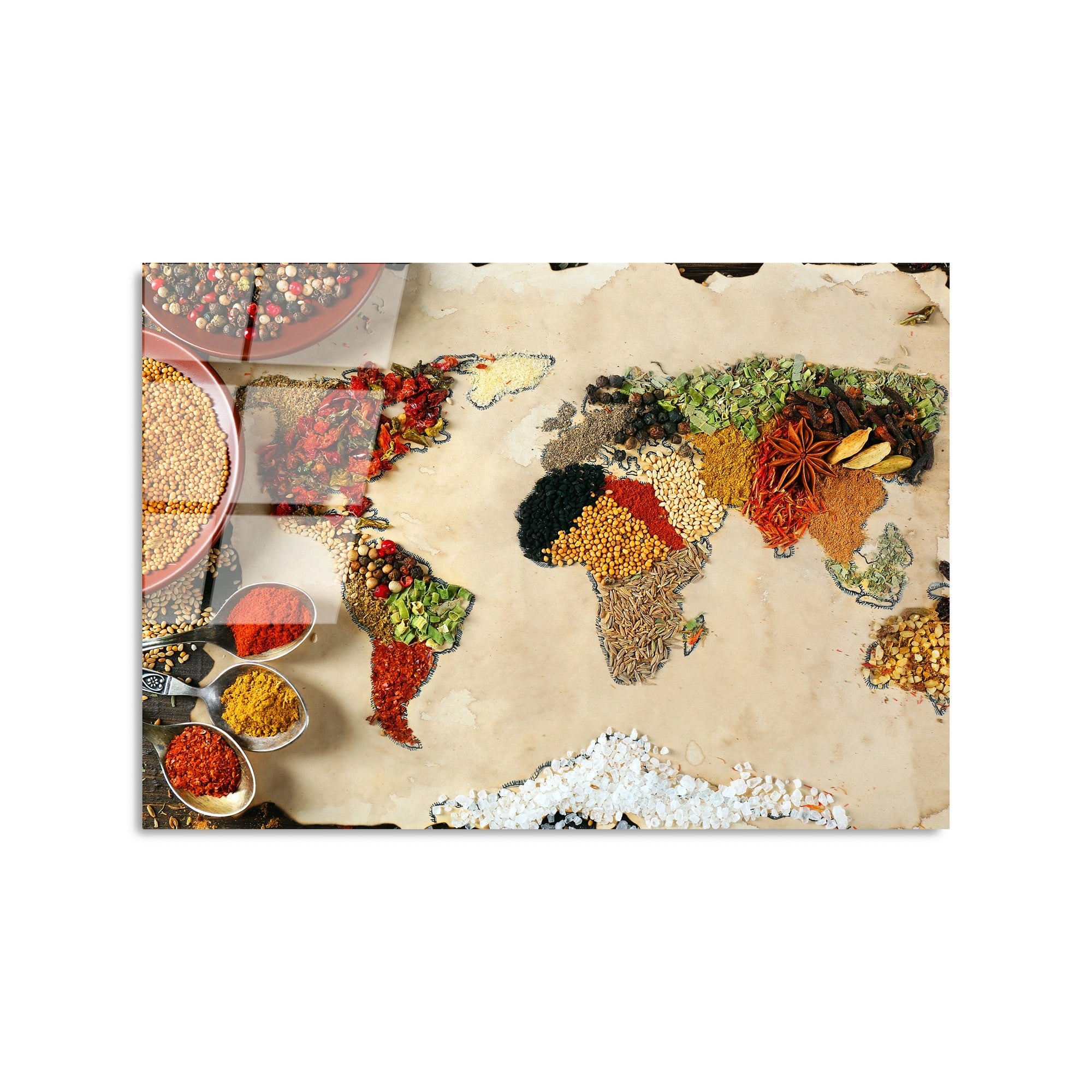 Quadro Decorativo em Vidro Temperado UV-365, 50 x 70 cm, Multicolor, 4 mm