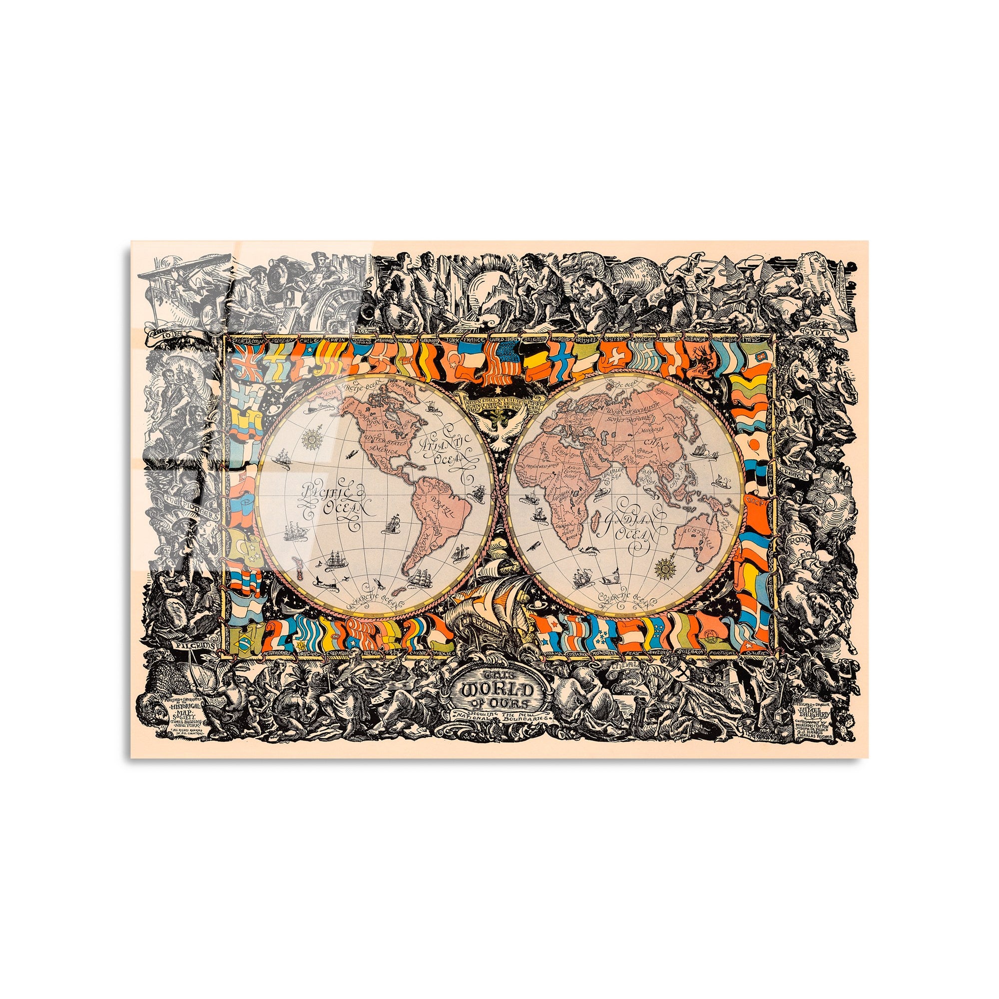 Quadro Decorativo em Vidro Temperado UV-366, 50 x 70 cm, Multicolor, 4 mm