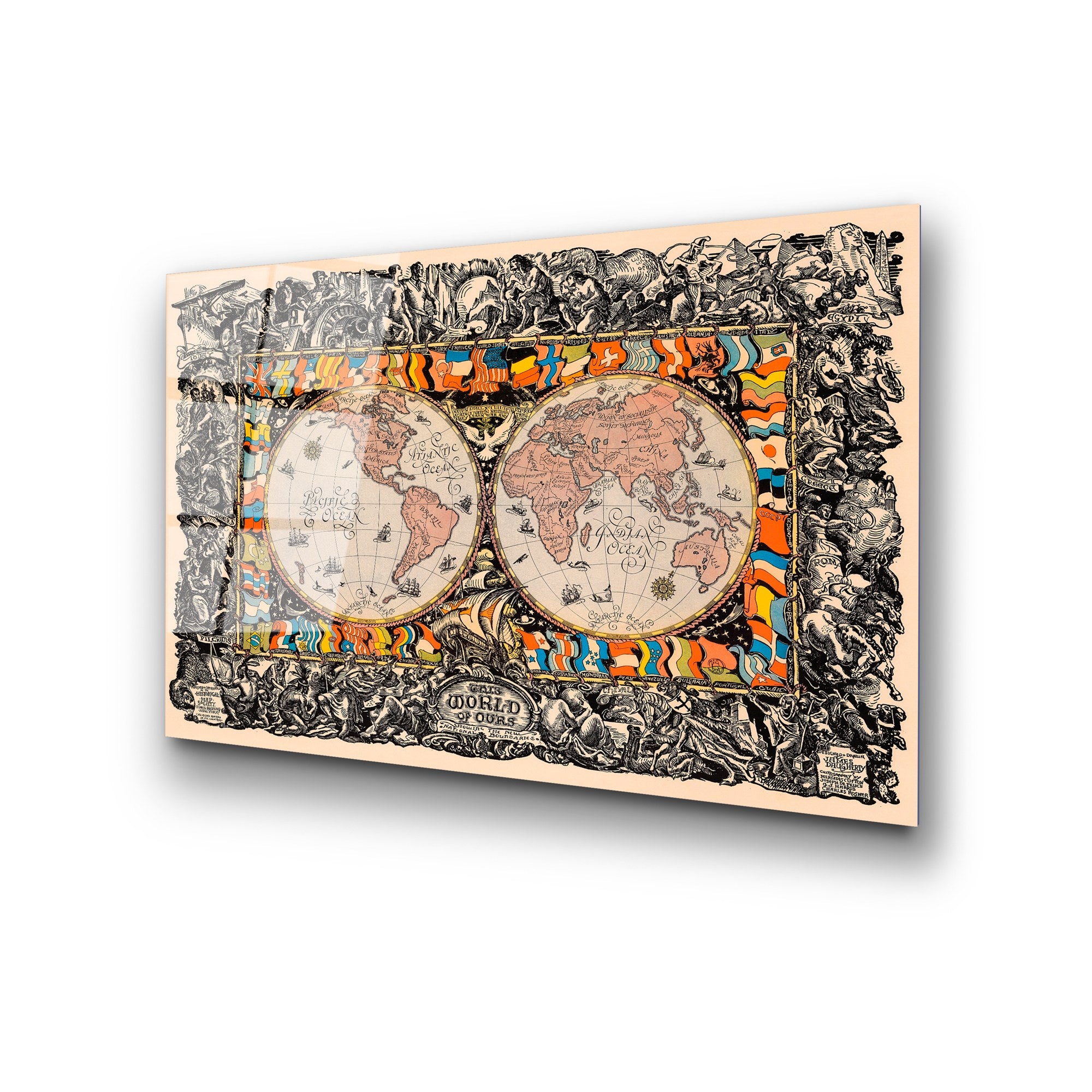 Quadro Decorativo em Vidro Temperado UV-366, 50 x 70 cm, Multicolor, 4 mm