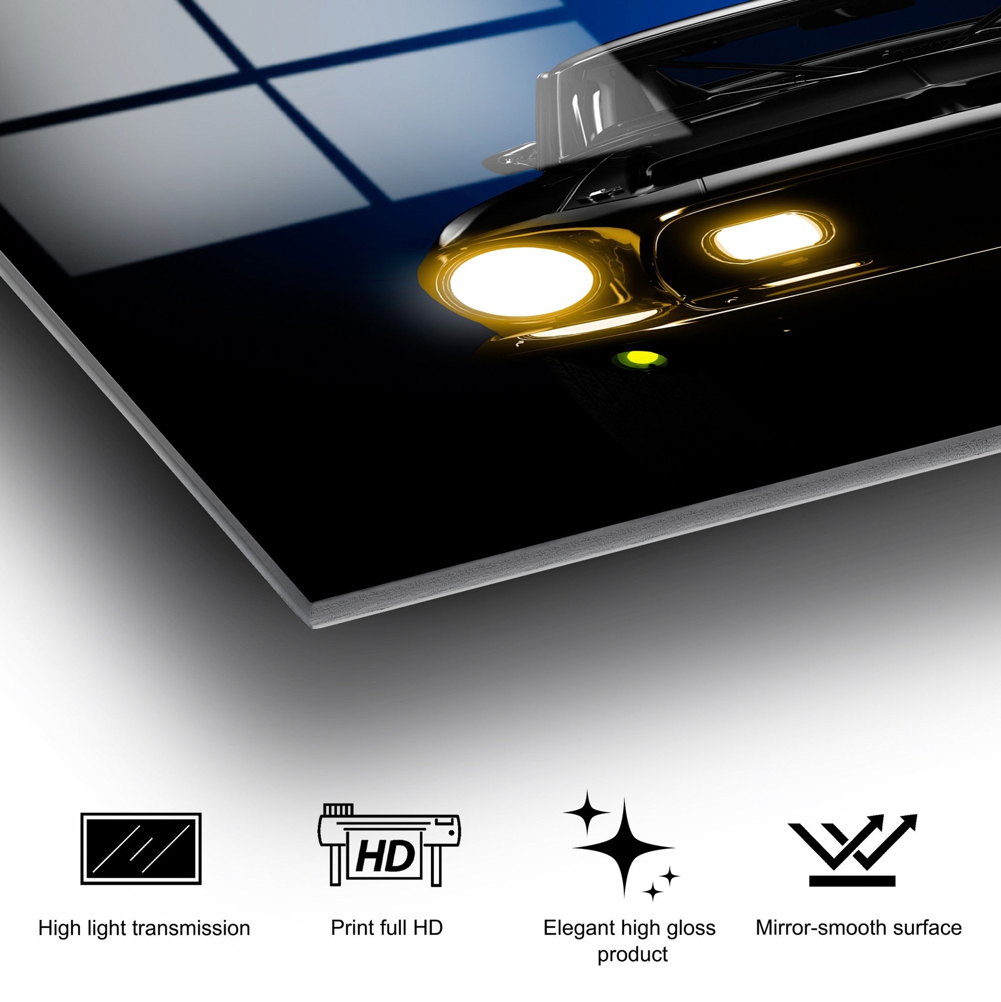 Quadro Decorativo em Vidro Temperado Multicolor UV-368, 50 x 70 cm, 4 mm