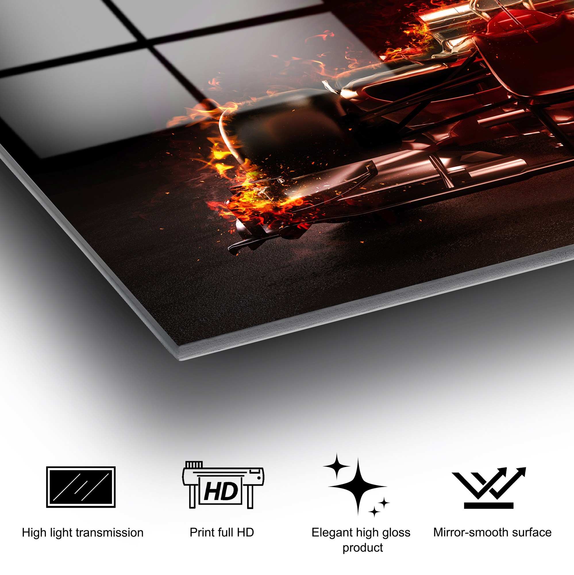 Quadro Decorativo em Vidro Temperado UV-370 (50 x 70 cm) Multicolor – 4 mm | Ref. 123BZM1464