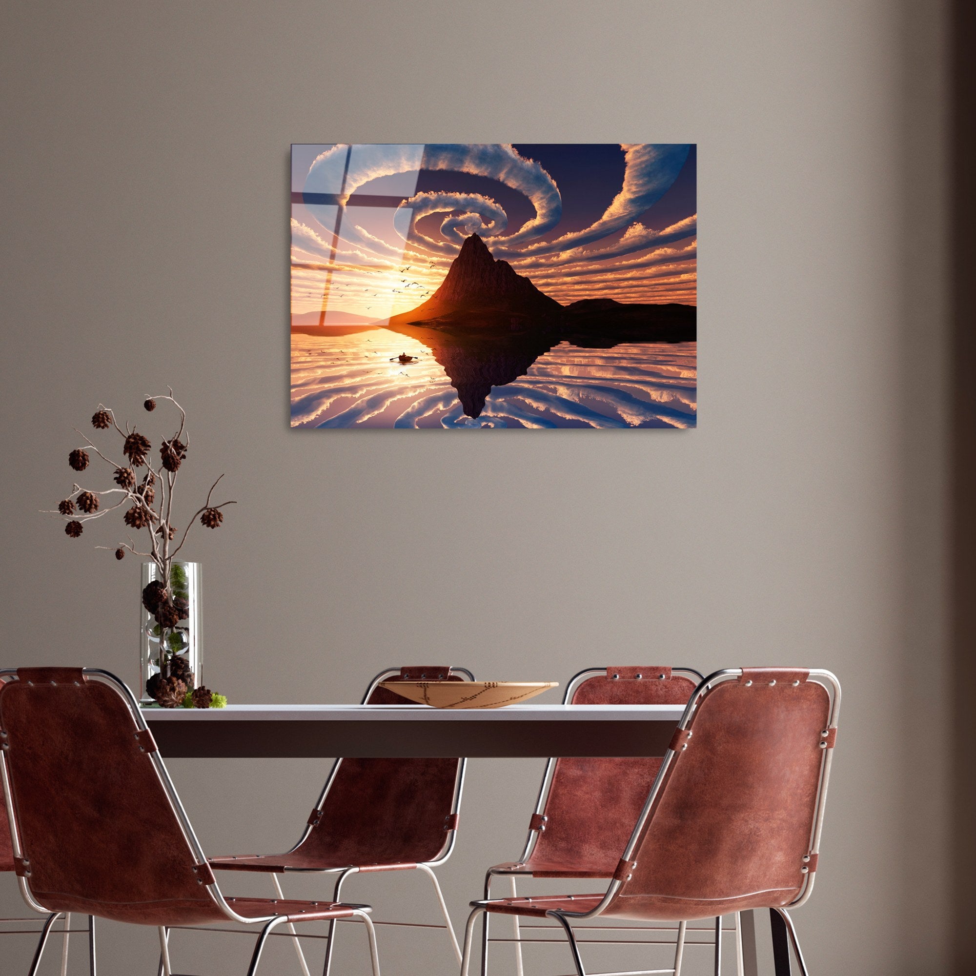 Quadro Decorativo 100% Vidro Temperado UV-372, 50 x 70 cm (4 mm), Multicolor