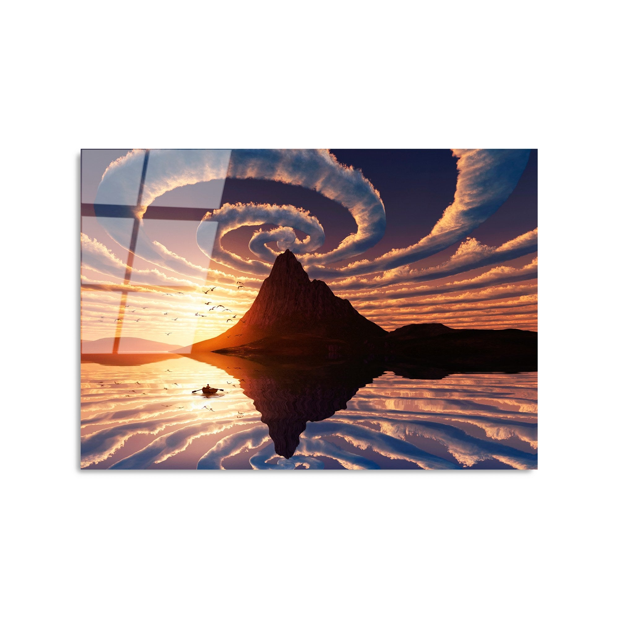 Quadro Decorativo 100% Vidro Temperado UV-372, 50 x 70 cm (4 mm), Multicolor