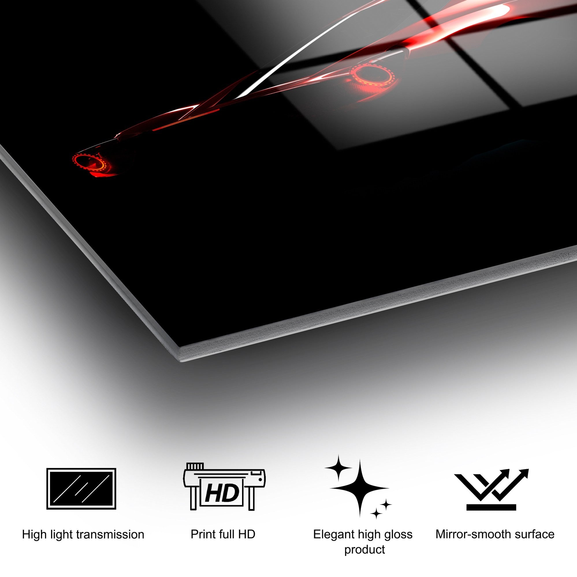 Quadro Decorativo em Vidro Temperado UV-373, Multicolor, 50 x 70 cm, 4 mm