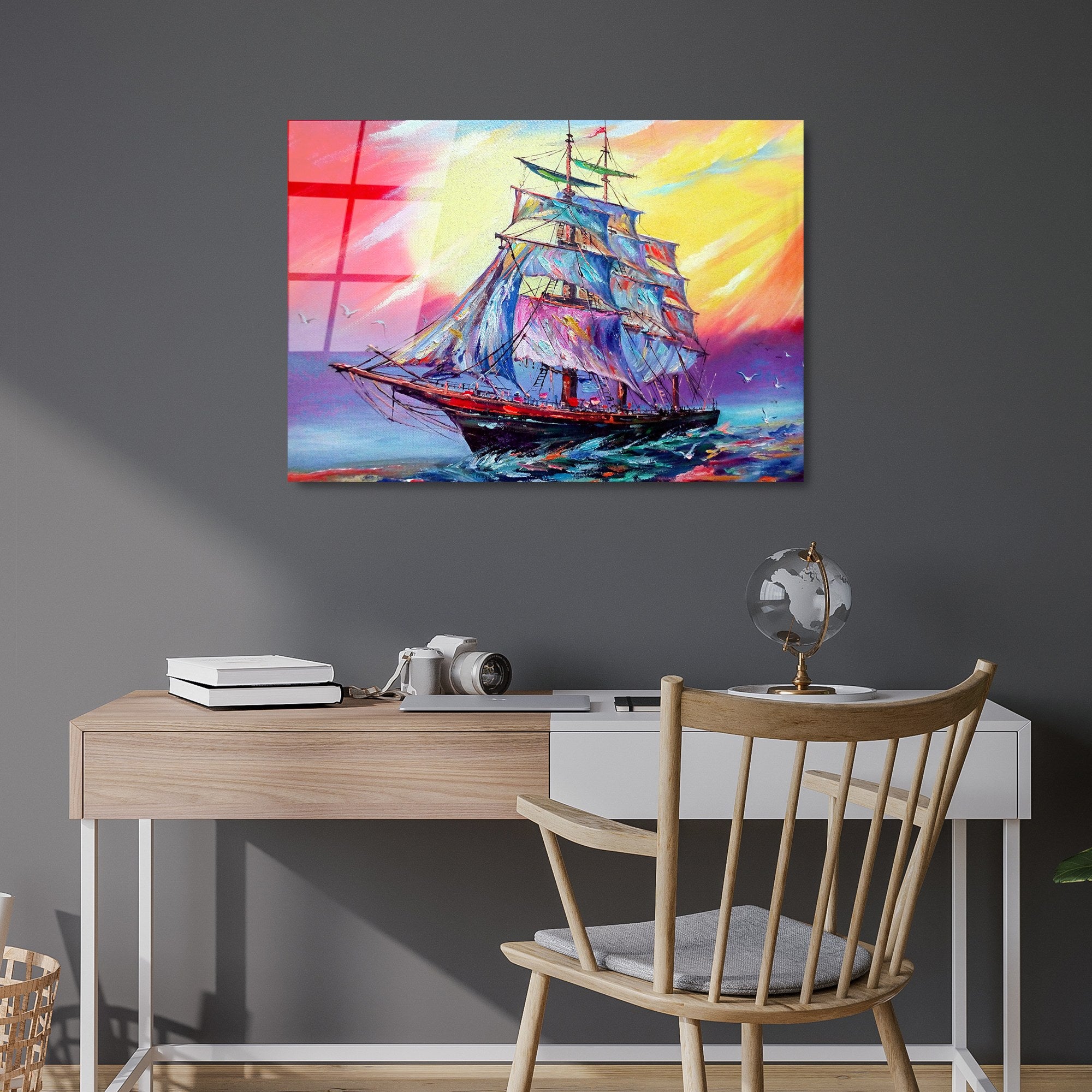 Quadro Decorativo em Vidro Temperado Multicolor UV-374, 50 x 70 cm, 4 mm