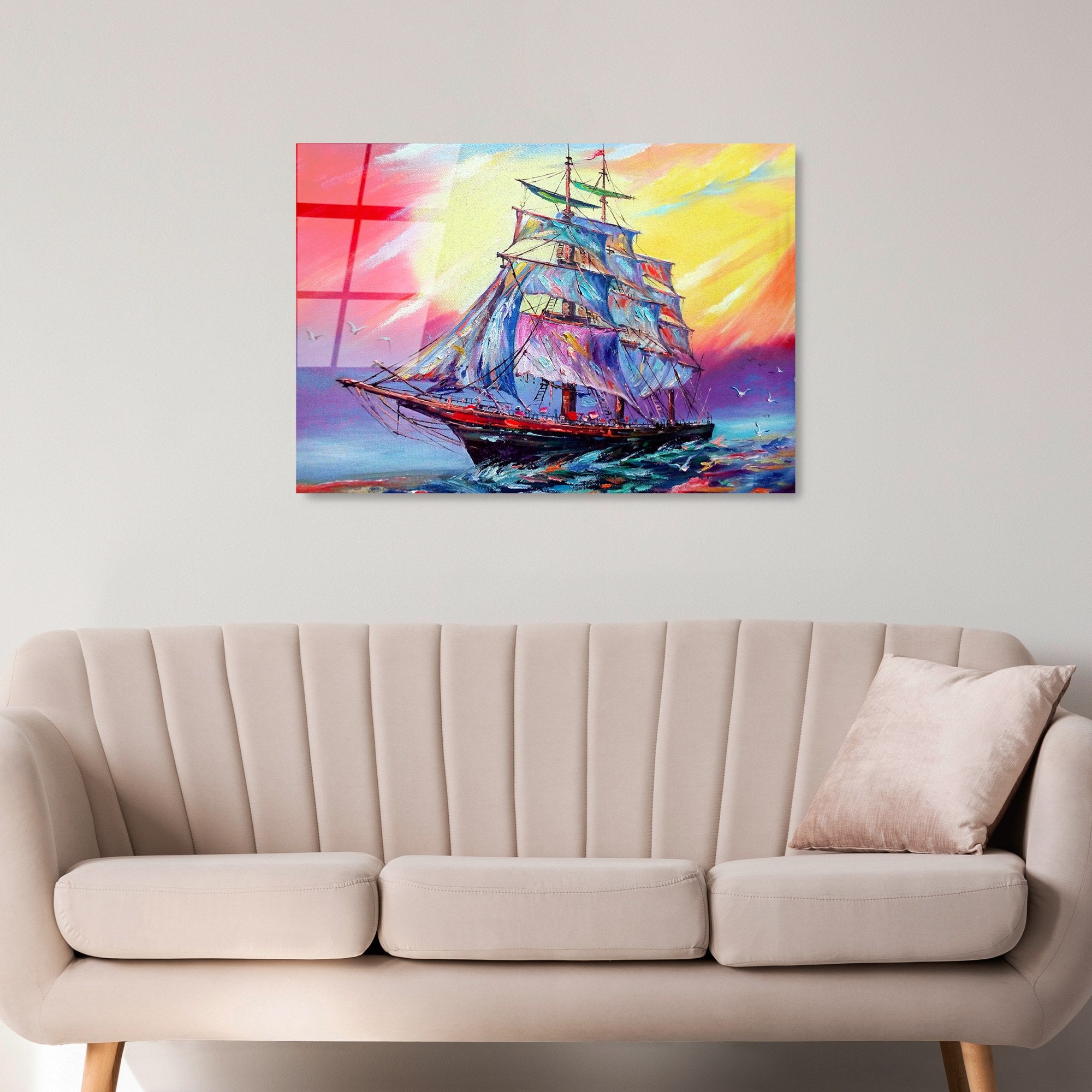 Quadro Decorativo em Vidro Temperado Multicolor UV-374, 50 x 70 cm, 4 mm