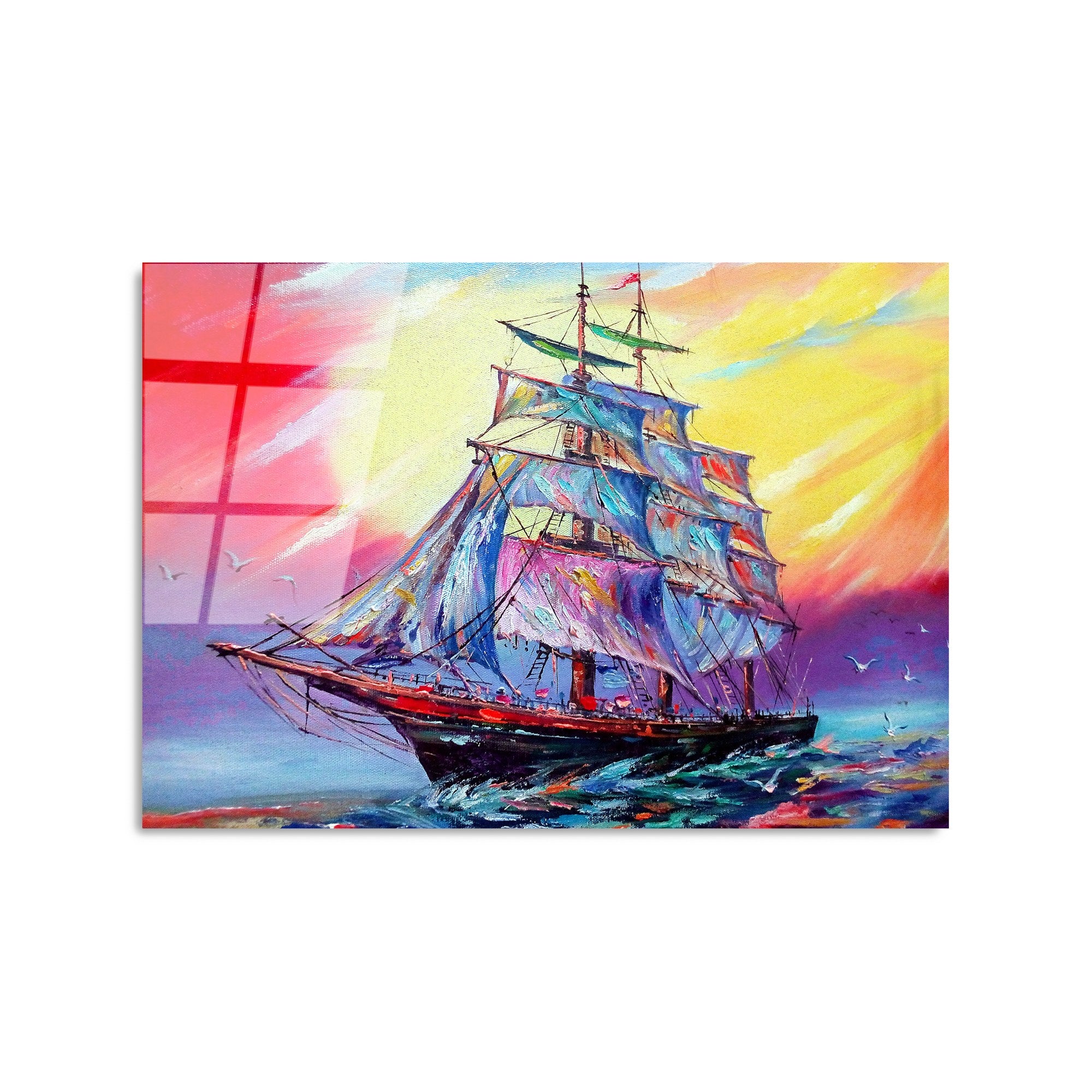 Quadro Decorativo em Vidro Temperado Multicolor UV-374, 50 x 70 cm, 4 mm