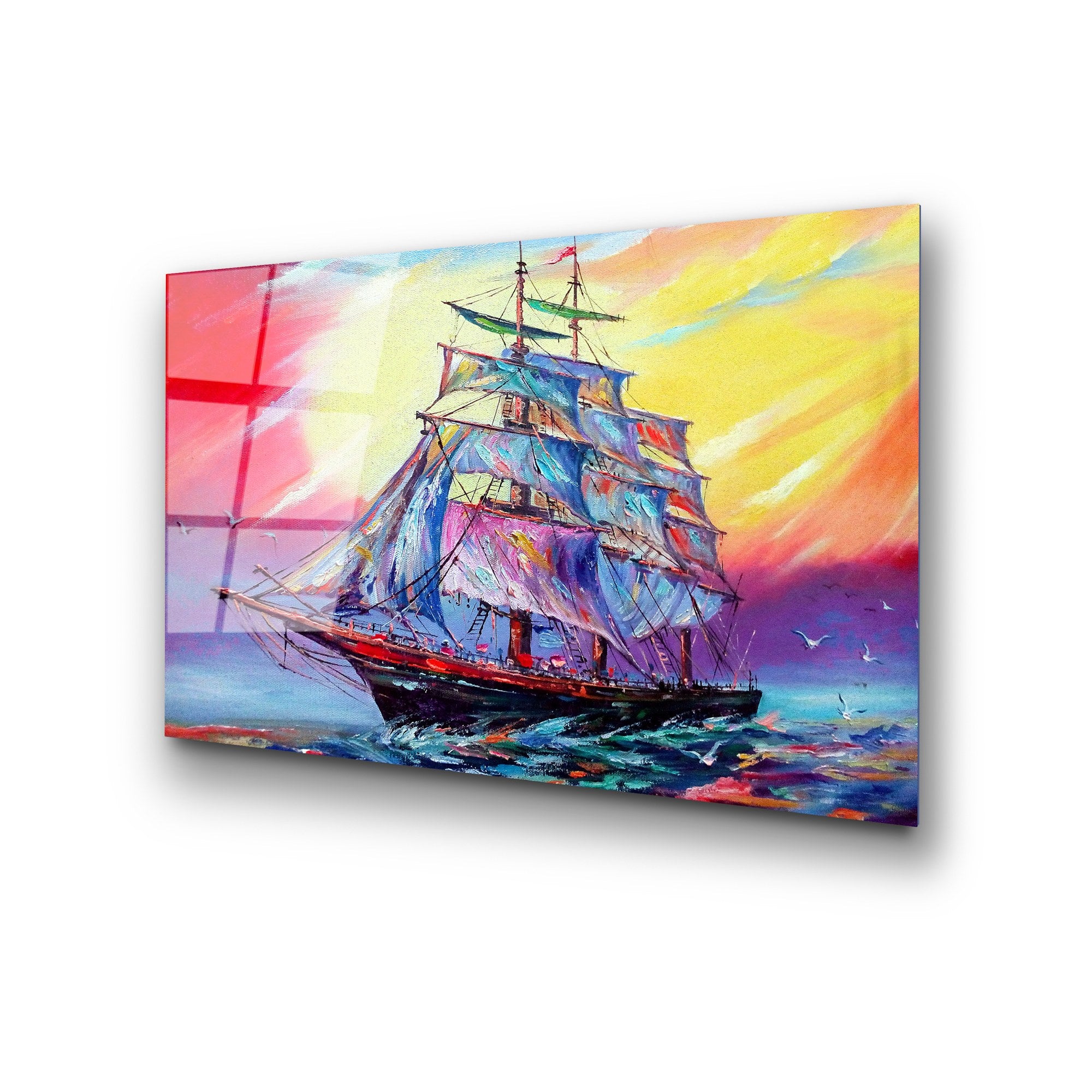 Quadro Decorativo em Vidro Temperado Multicolor UV-374, 50 x 70 cm, 4 mm