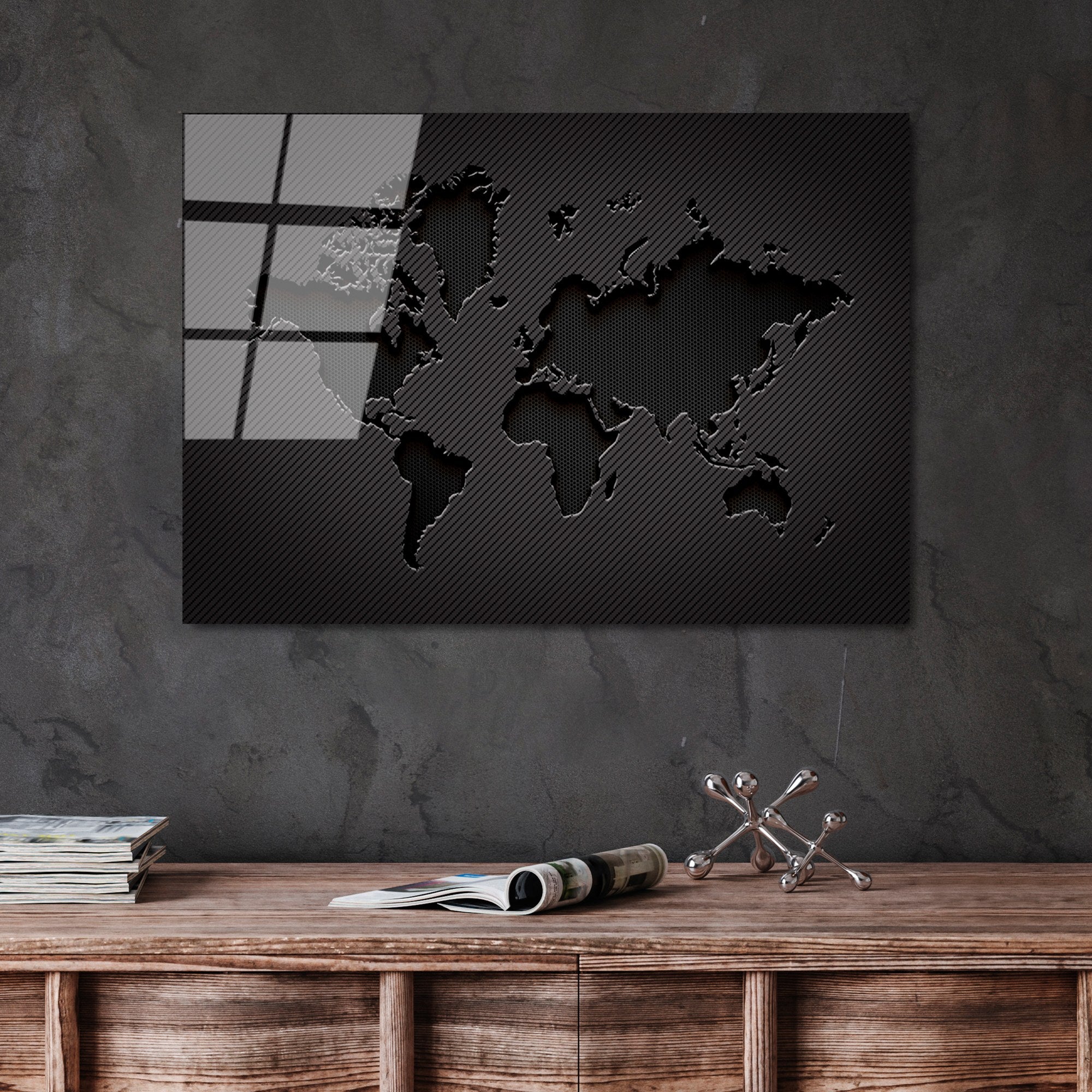 Quadro Decorativo em Vidro Temperado (4 mm) UV-378, Multicolor, 50 x 70 cm