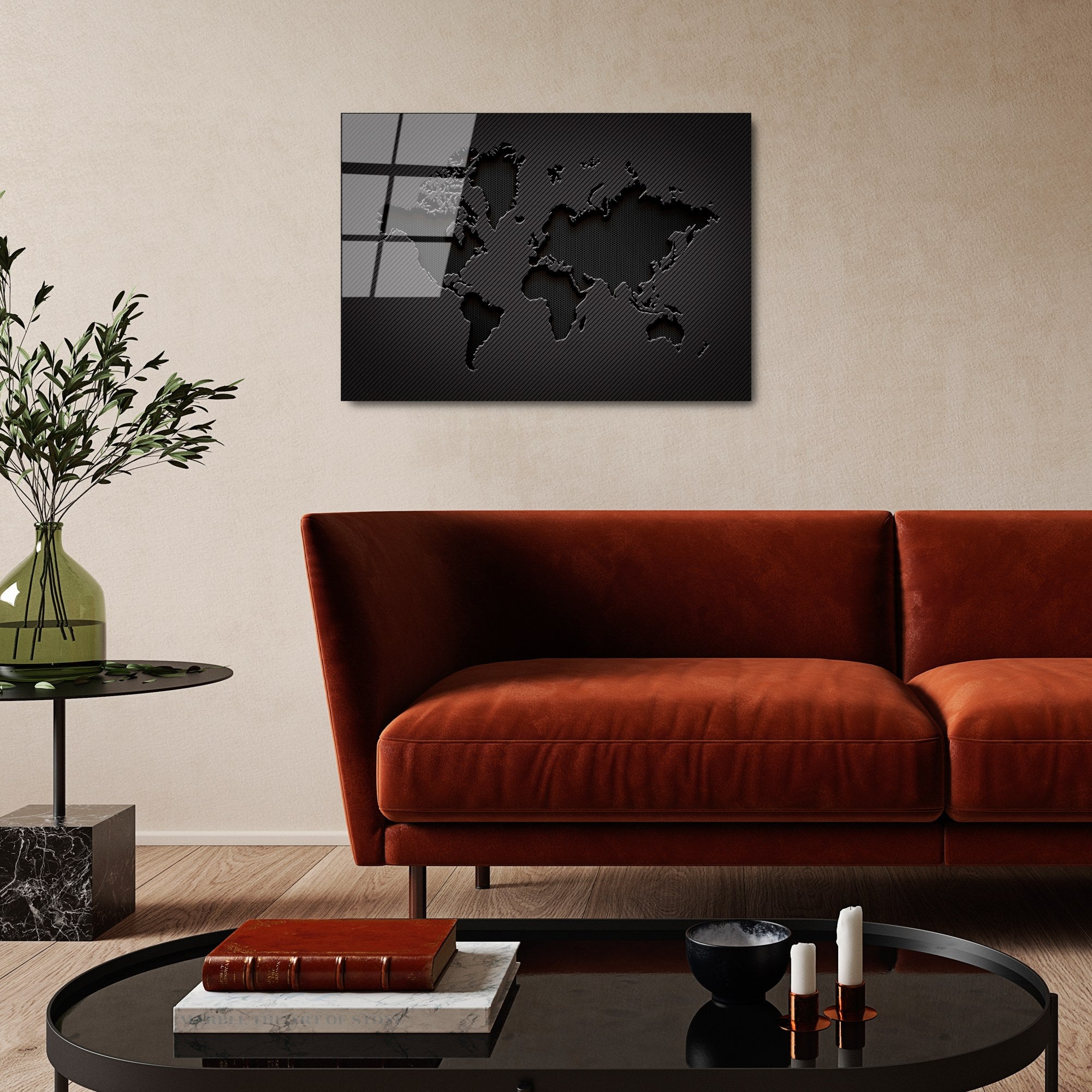 Quadro Decorativo em Vidro Temperado (4 mm) UV-378, Multicolor, 50 x 70 cm