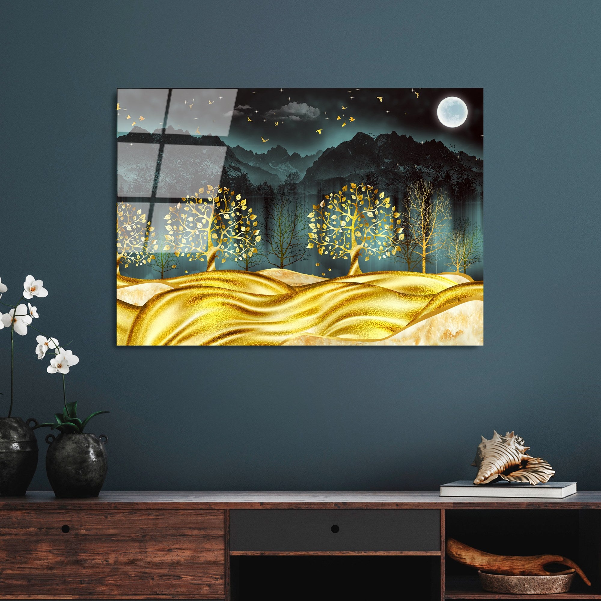 UV-382 Quadro Decorativo em Vidro Temperado, Multicolor, 50 x 70 cm, 4 mm