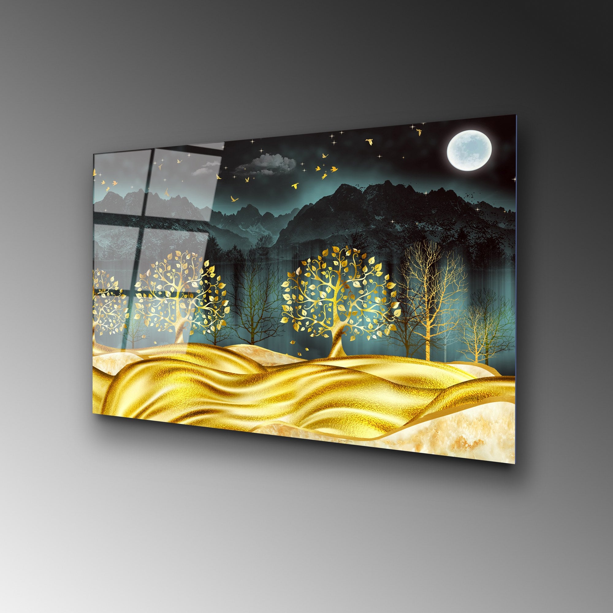 UV-382 Quadro Decorativo em Vidro Temperado, Multicolor, 50 x 70 cm, 4 mm