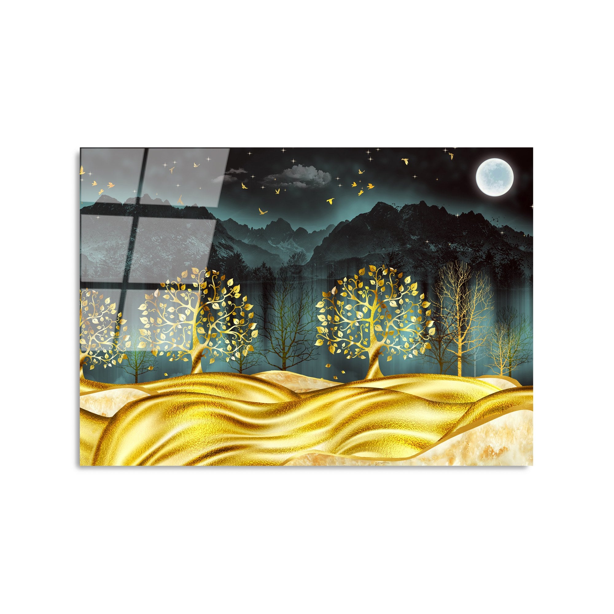 UV-382 Quadro Decorativo em Vidro Temperado, Multicolor, 50 x 70 cm, 4 mm