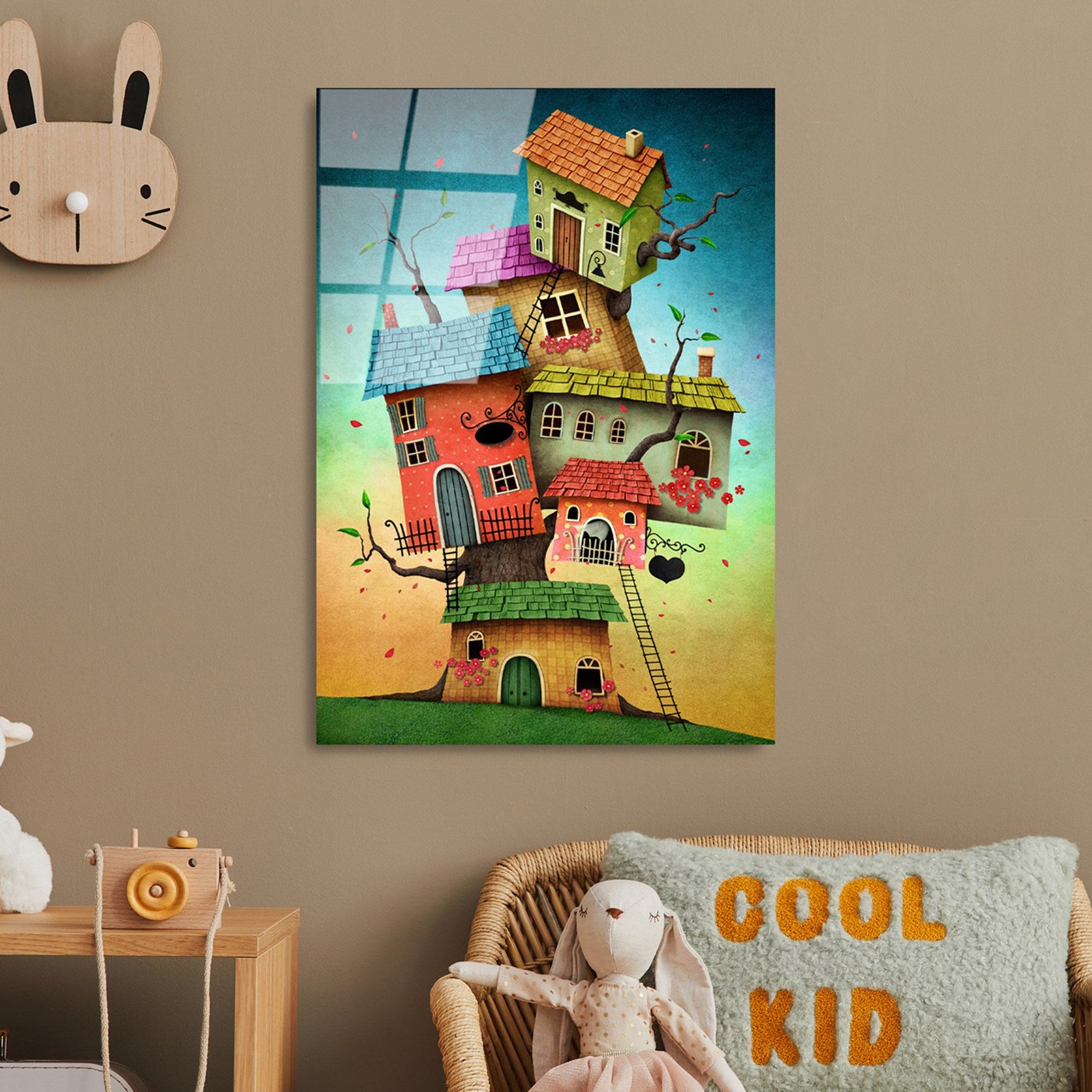 Quadro Decorativo em Vidro Temperado UV-388, Multicolor, 50 x 70 cm (4 mm)