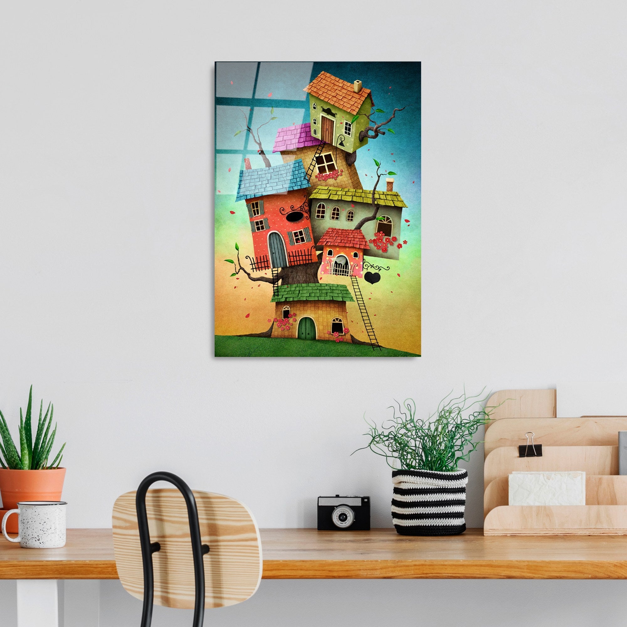 Quadro Decorativo em Vidro Temperado UV-388, Multicolor, 50 x 70 cm (4 mm)