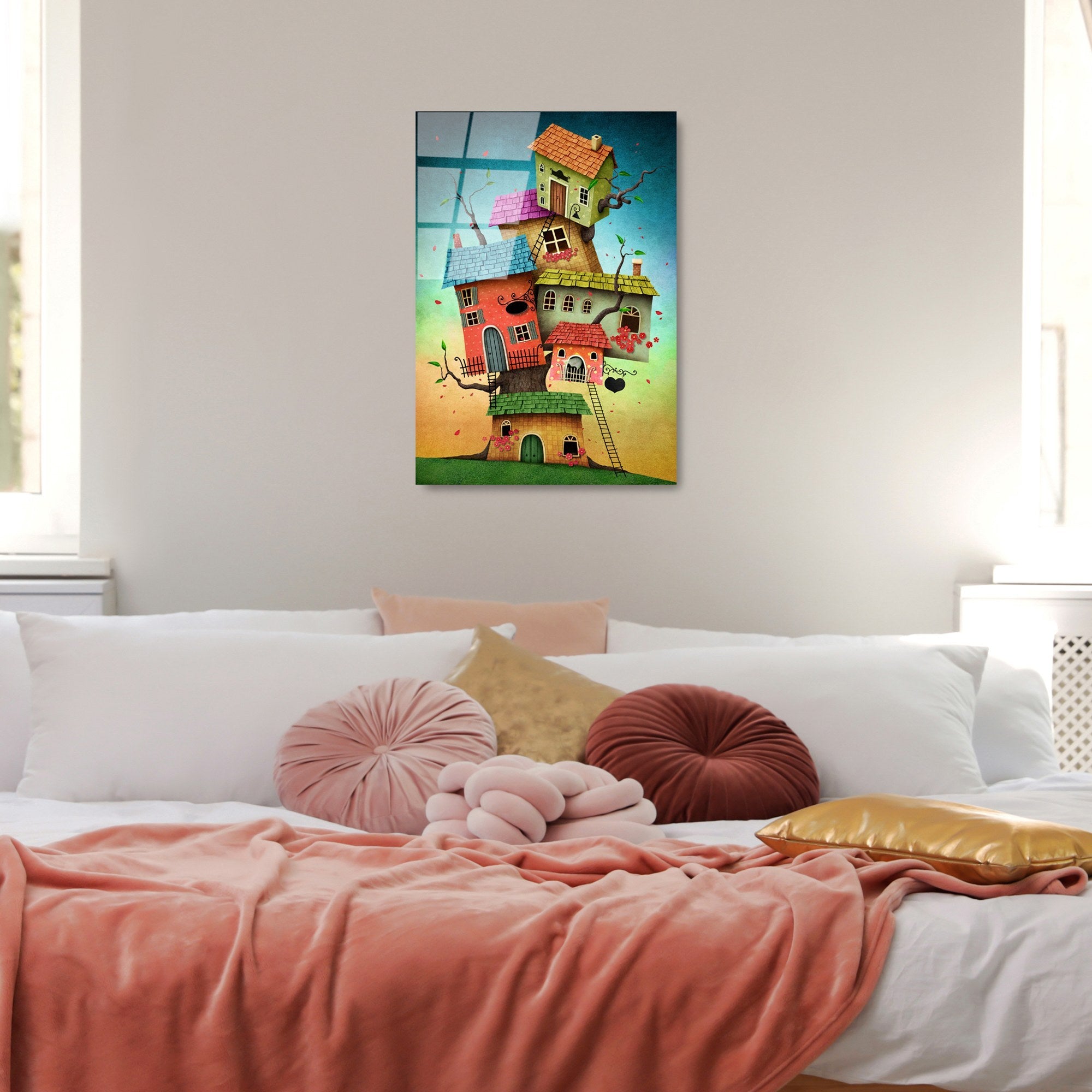 Quadro Decorativo em Vidro Temperado UV-388, Multicolor, 50 x 70 cm (4 mm)