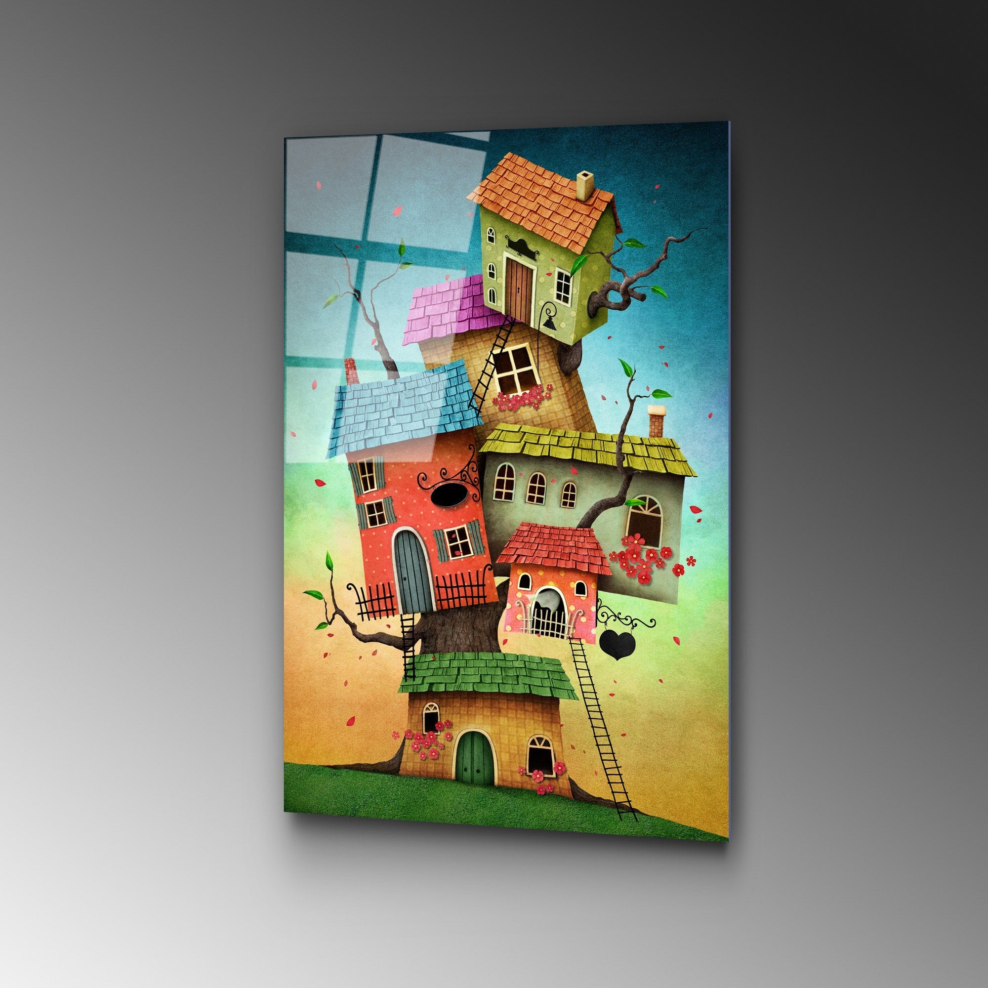 Quadro Decorativo em Vidro Temperado UV-388, Multicolor, 50 x 70 cm (4 mm)