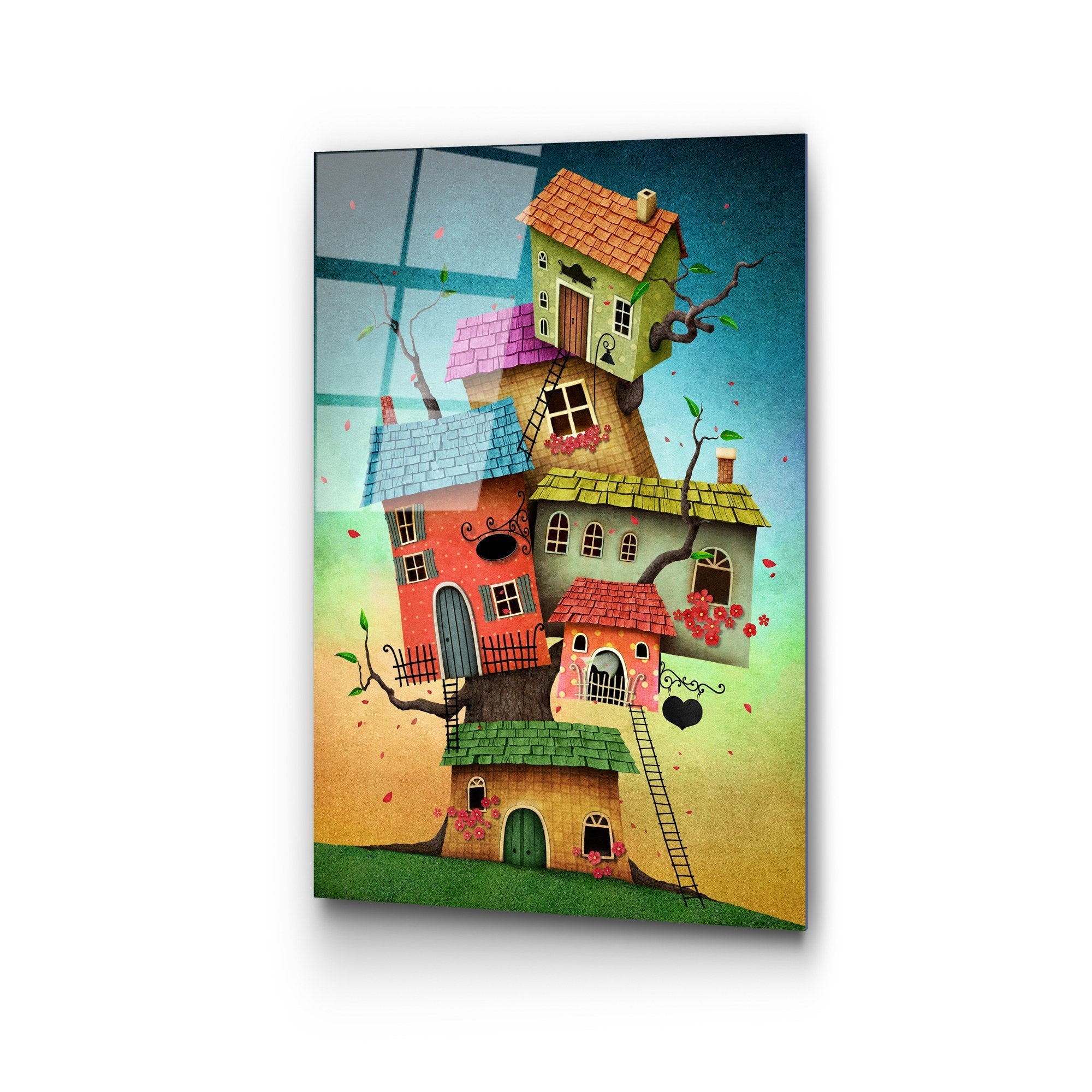 Quadro Decorativo em Vidro Temperado UV-388, Multicolor, 50 x 70 cm (4 mm)