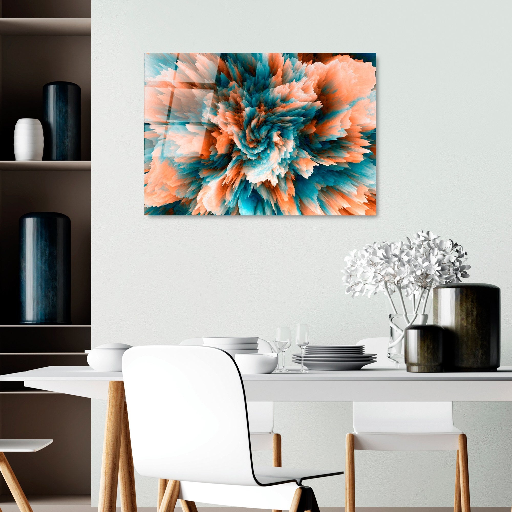 Quadro Decorativo em Vidro Temperado UV-391, Multicolor, 50 x 70 cm, 4 mm