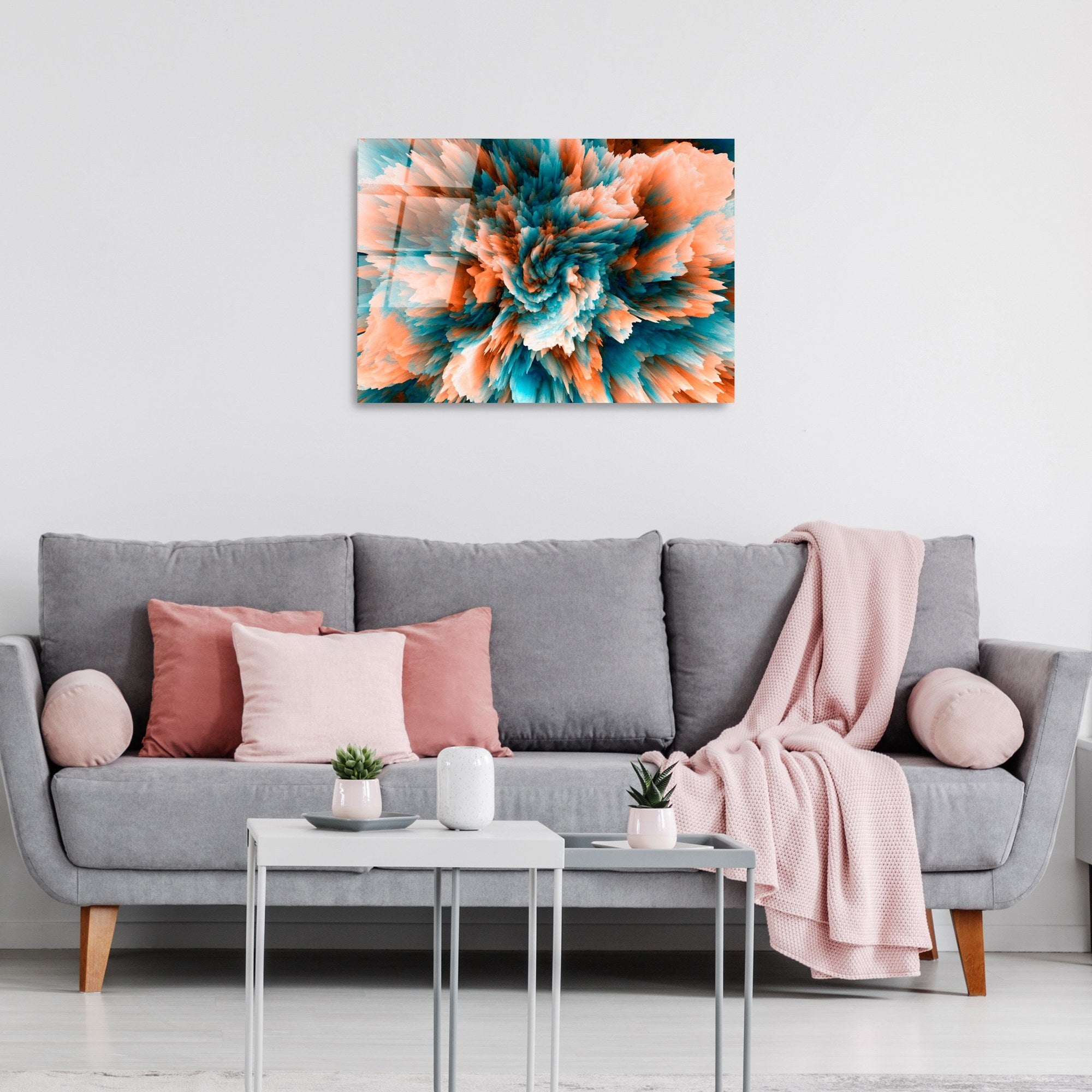 Quadro Decorativo em Vidro Temperado UV-391, Multicolor, 50 x 70 cm, 4 mm