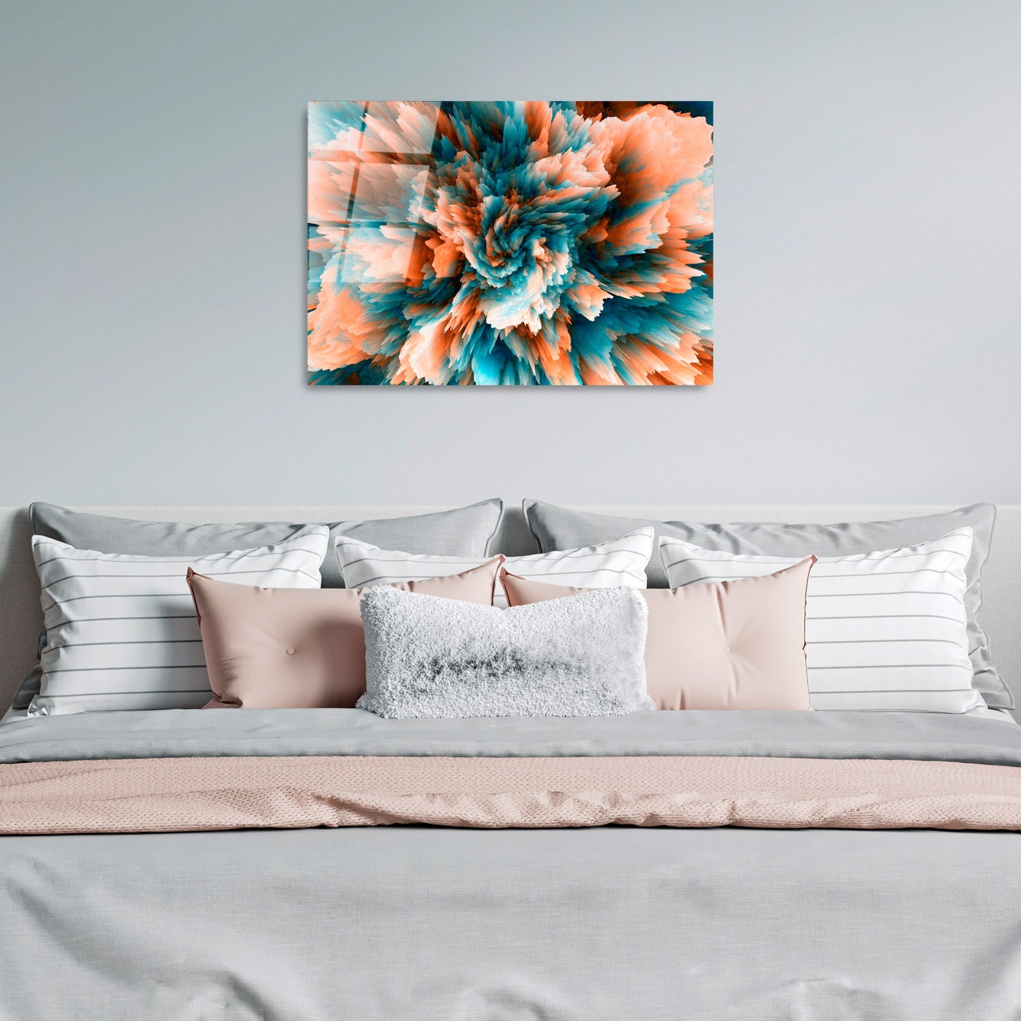 Quadro Decorativo em Vidro Temperado UV-391, Multicolor, 50 x 70 cm, 4 mm