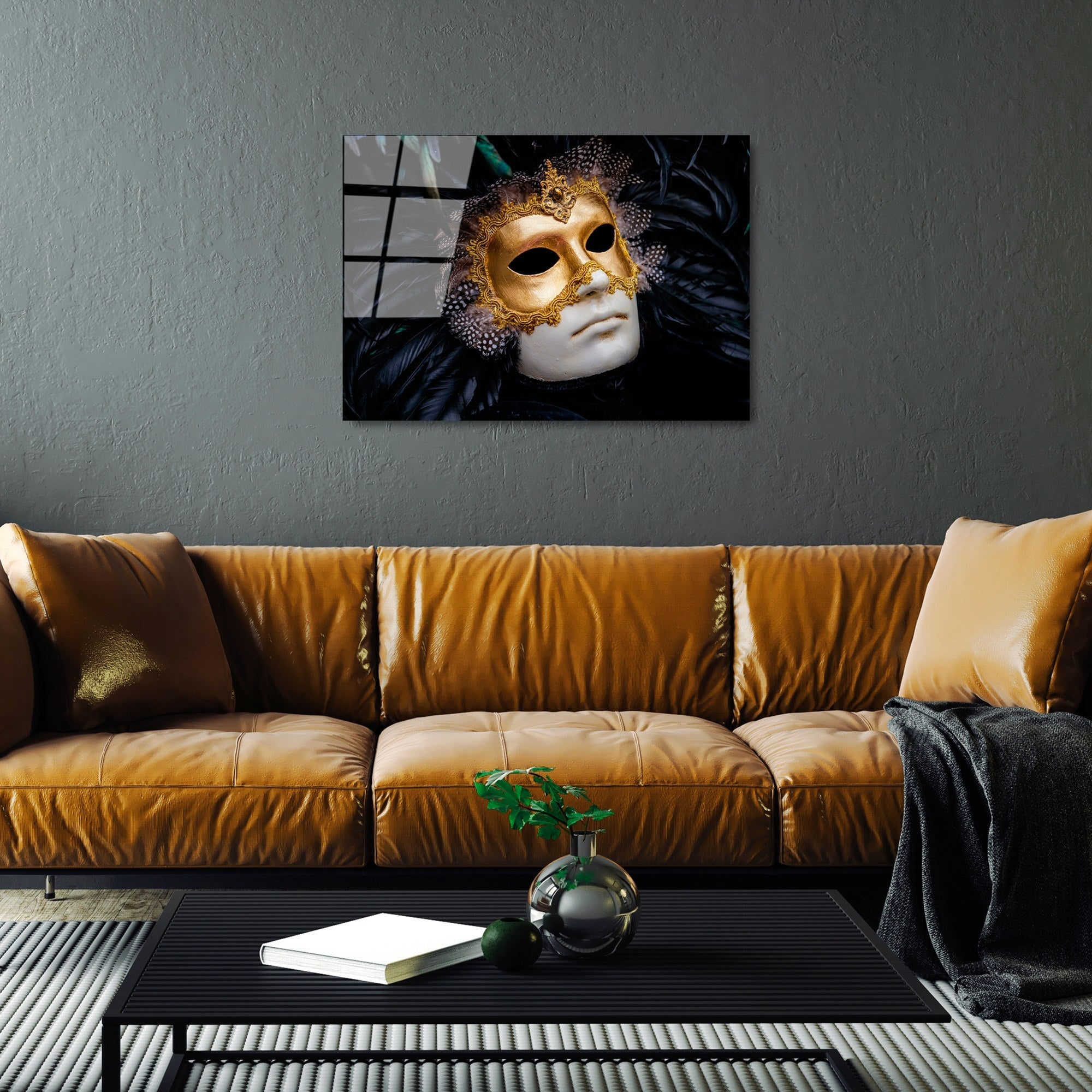 Quadro Decorativo em Vidro Temperado UV-392, Multicolor, 50 x 70 cm