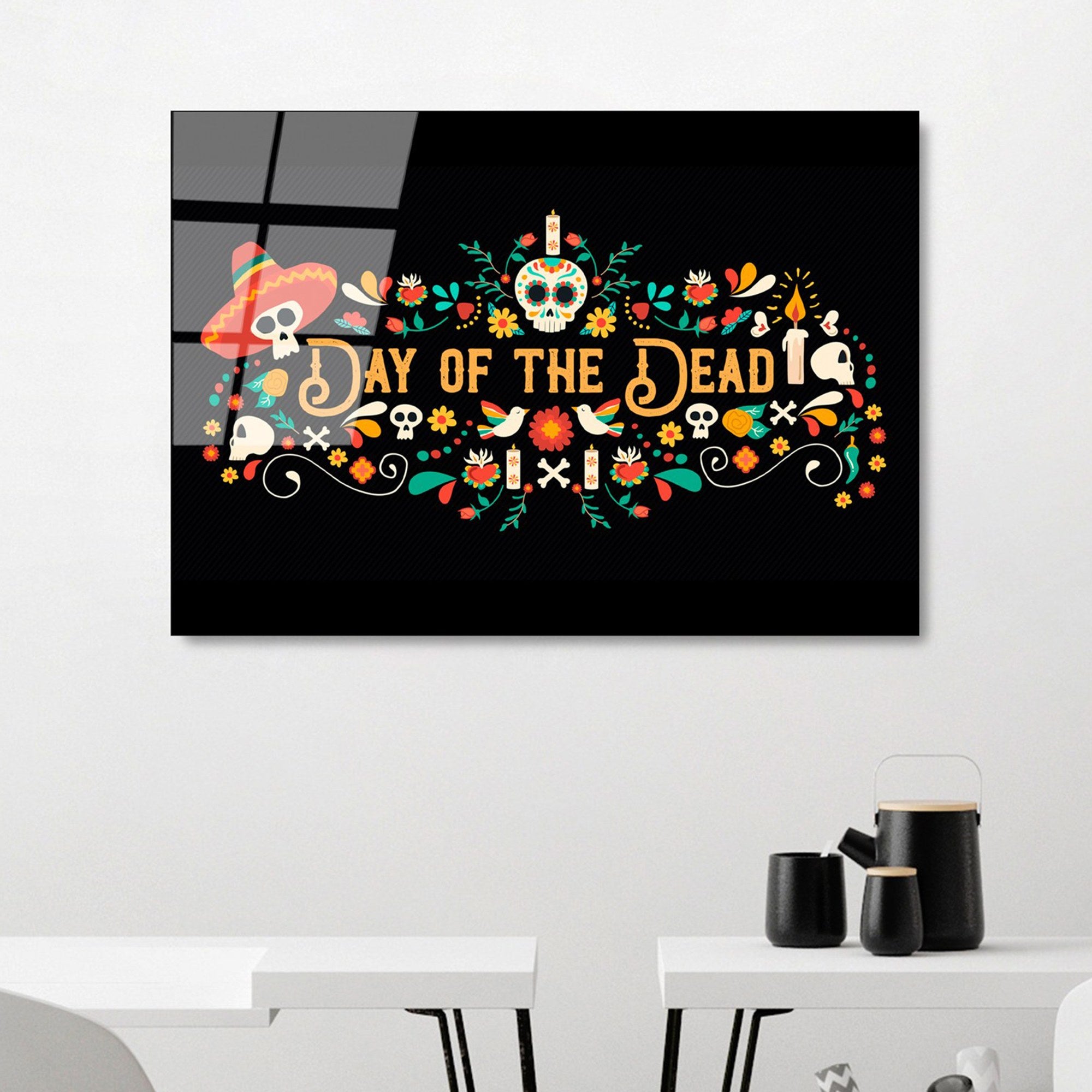 Quadro Decorativo em Vidro Temperado 4 mm, Multicolor, 50 x 70 cm (UV-393)